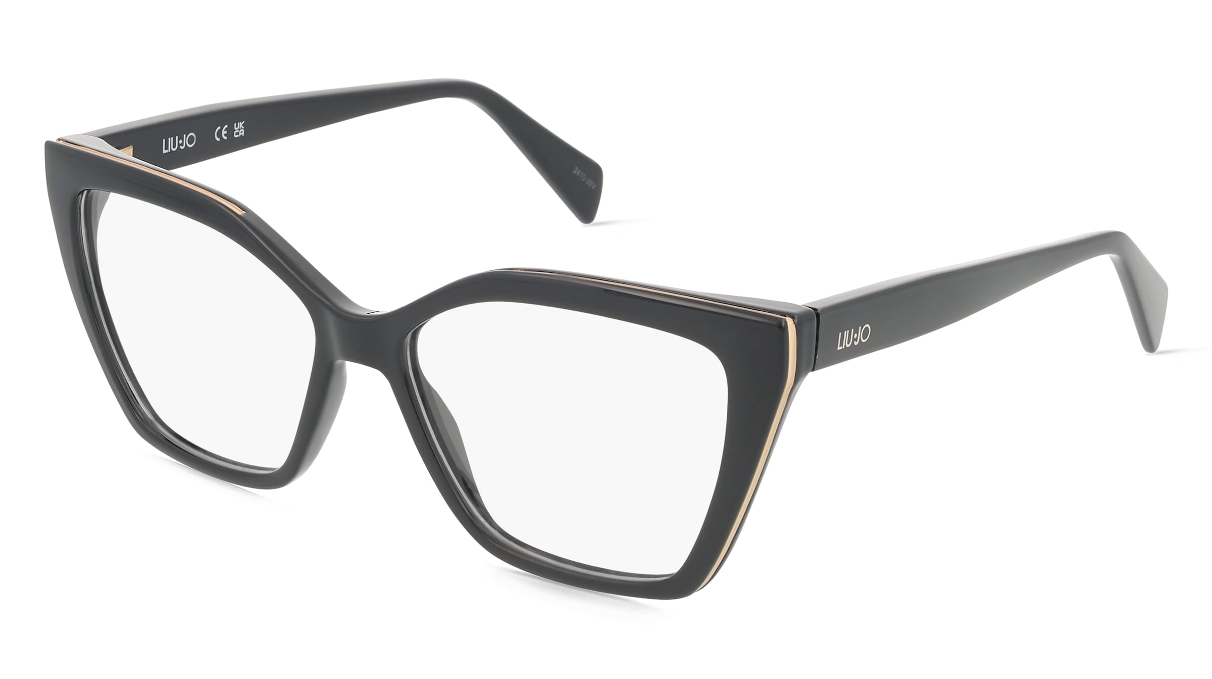 Liu Jo LJ2822 Damen-Brille inkl. Gläser Vollrand Butterfly Acetat-Gestell 54/15/140, Schwarz