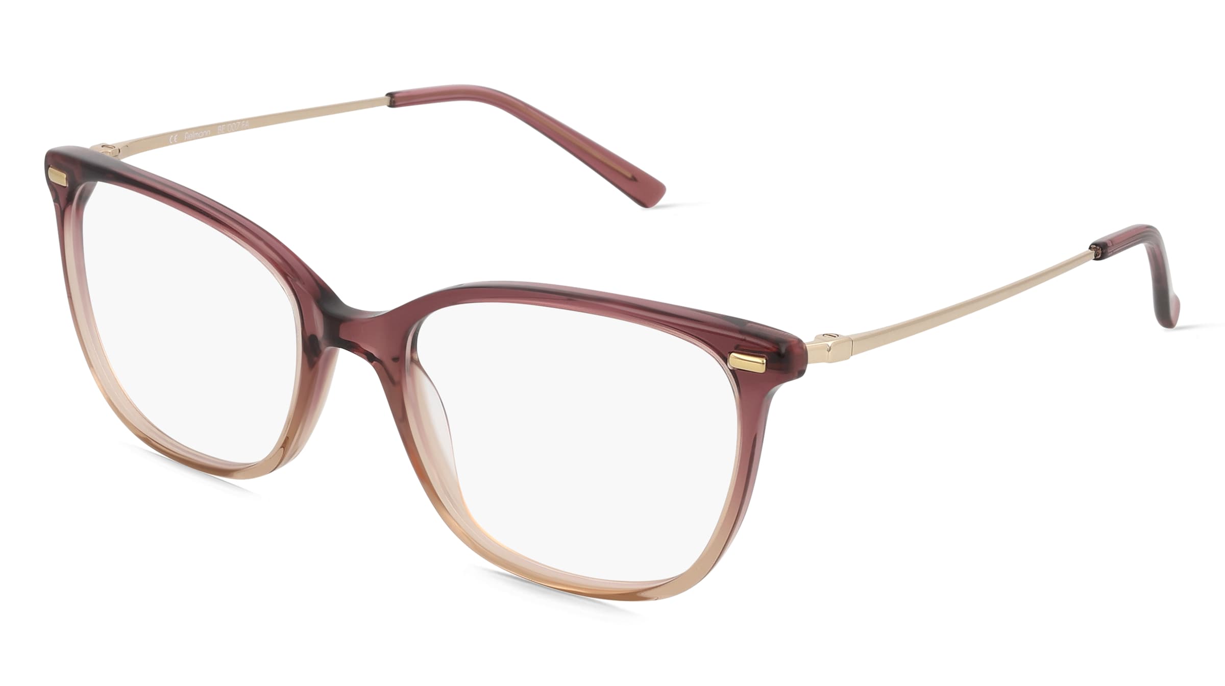 Fielmann BE 007 FA Damen-Brille inkl. Gläser Vollrand Quadratisch Acetat-Gestell 53/18/135, Lila