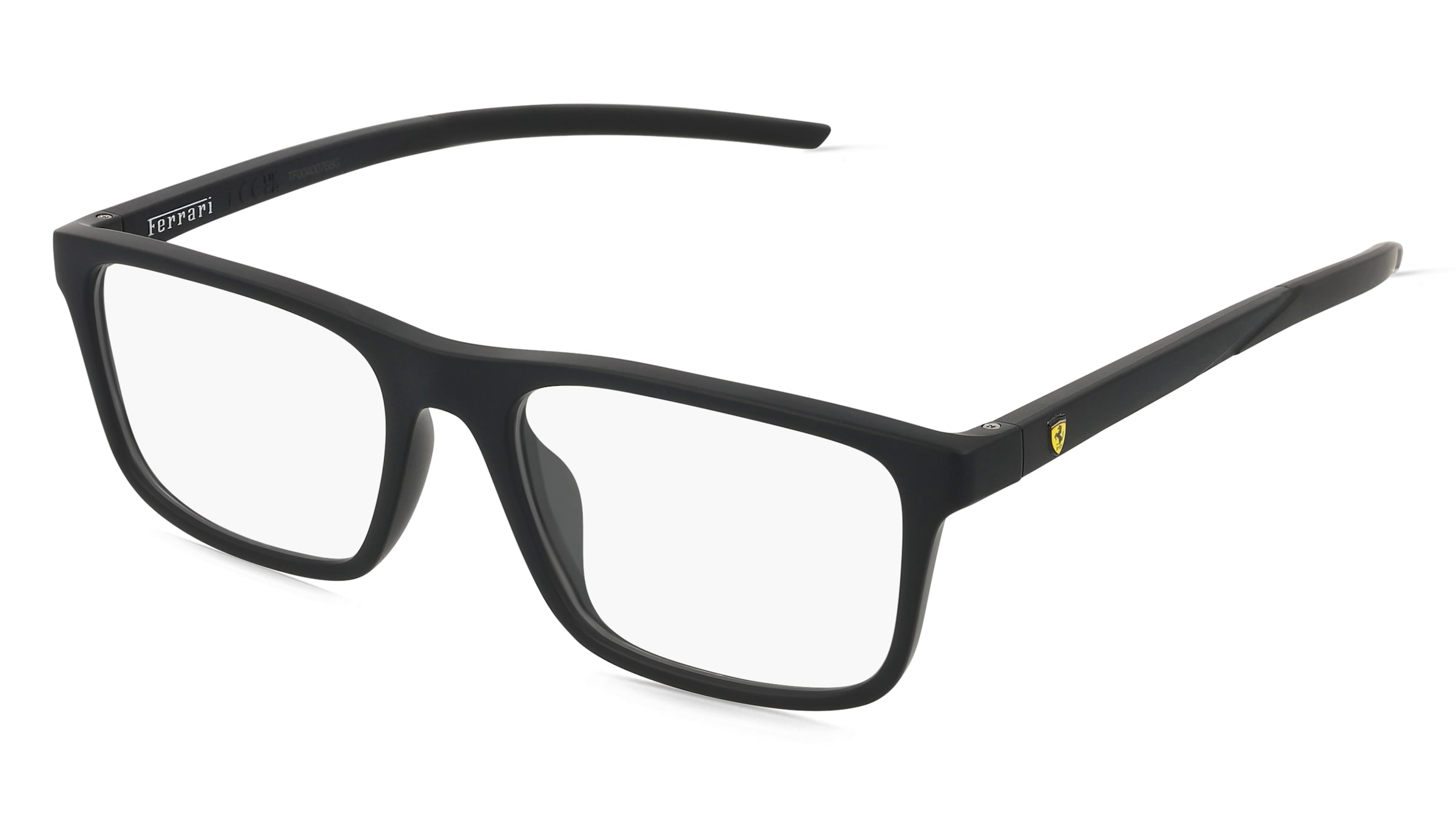 Scuderia Ferrari 0FZ8001U Herren-Brille inkl. Gläser Vollrand Quadratisch Acetat-Gestell 54/18/145, Schwarz