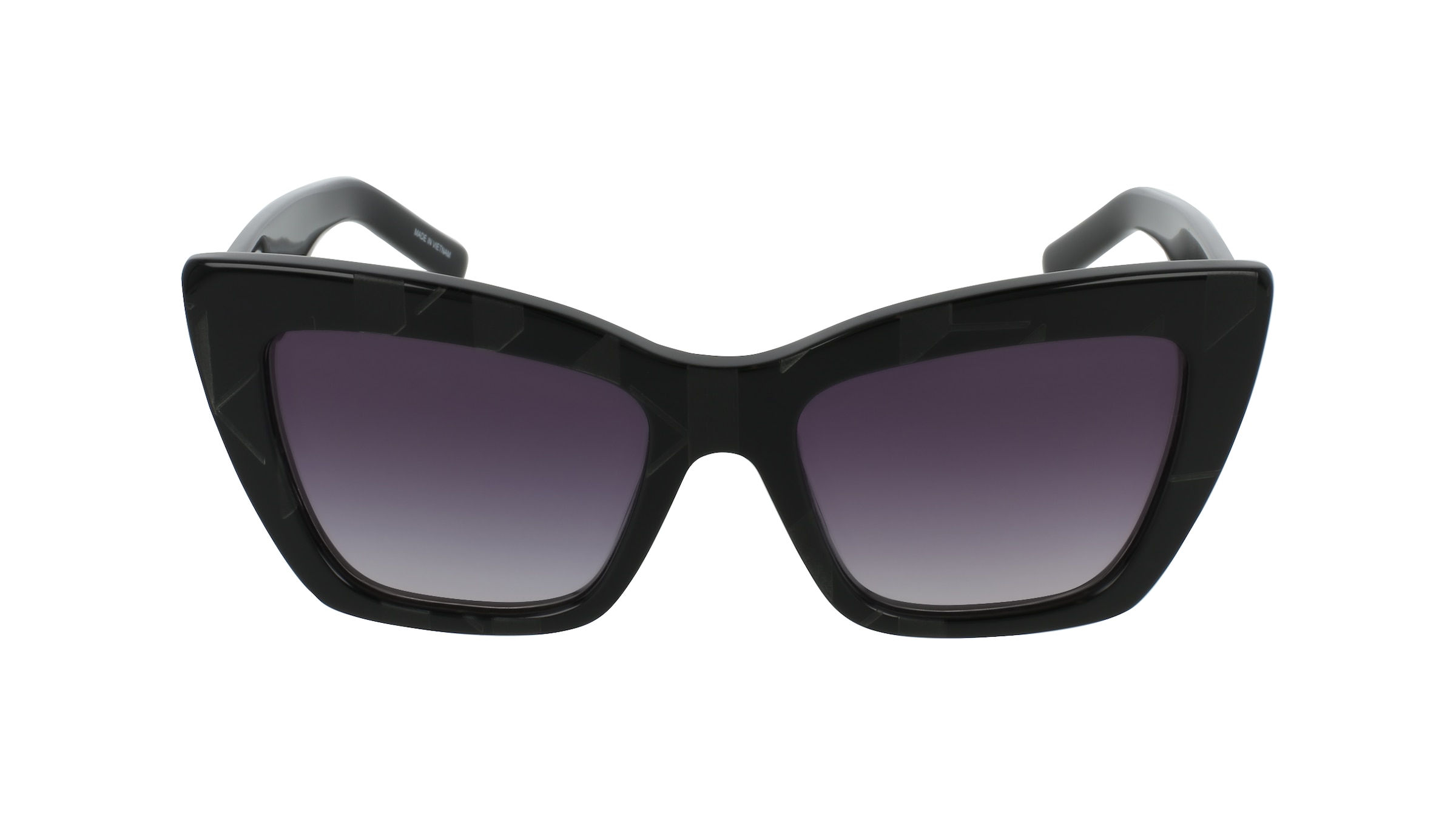 Karl Lagerfeld KL6158S Damen-Sonnenbrille Vollrand Cateye Acetat-Gestell, schwarz