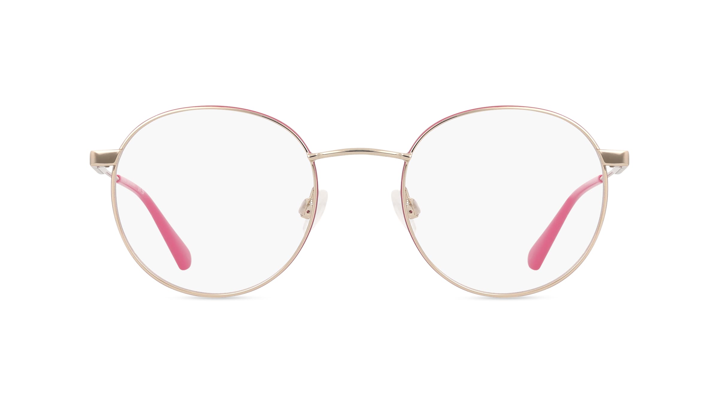 Calvin Klein Jeans CKJ21215 Unisex-Brille inkl. Gläser Vollrand Rund Metall-Gestell 49mm/20mm/145mm, pink