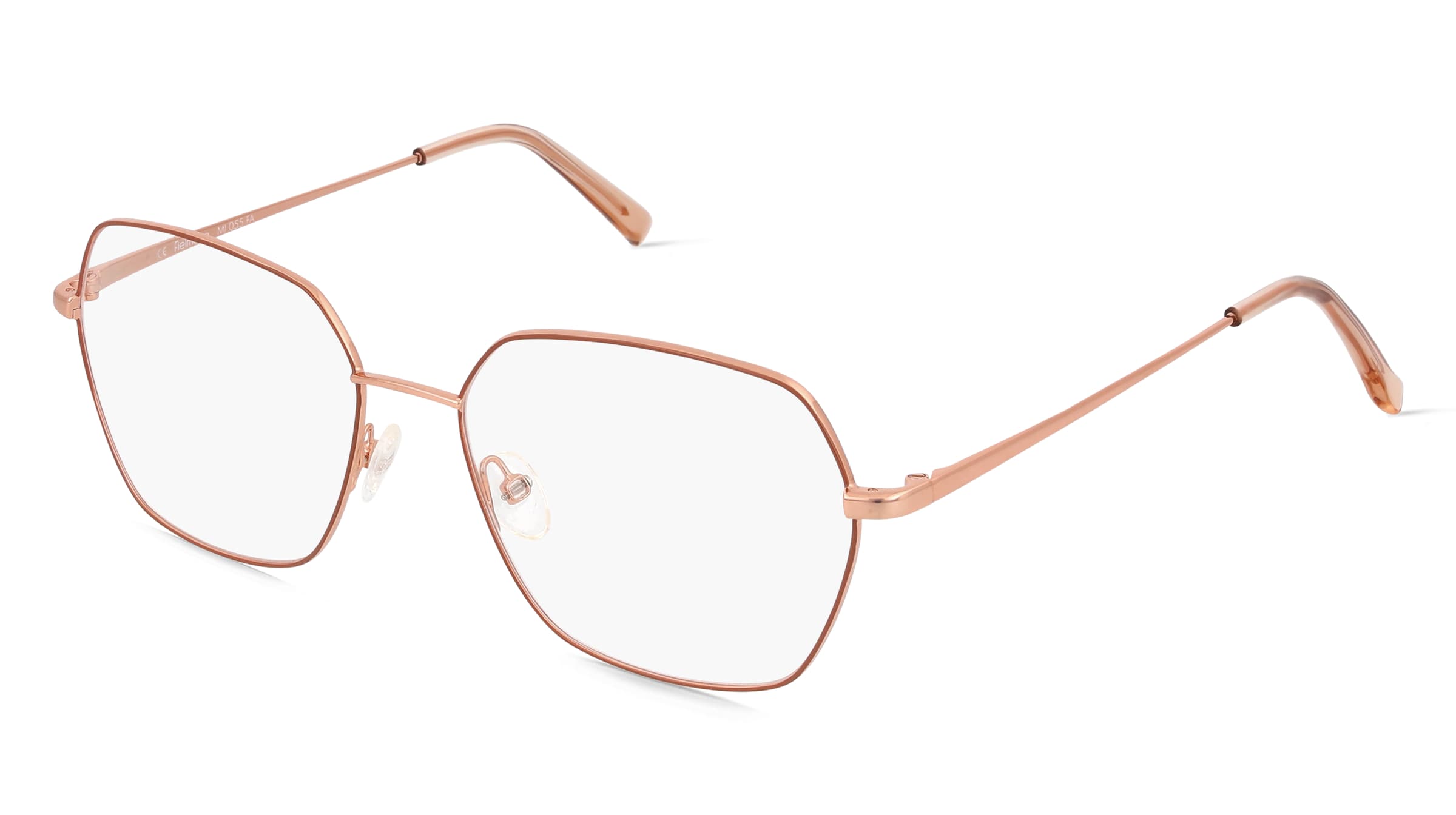 Fielmann MI 055 FA Damen-Brille inkl. Gläser Vollrand Quadratisch Edelstahl-Gestell 54/16/140, Pink