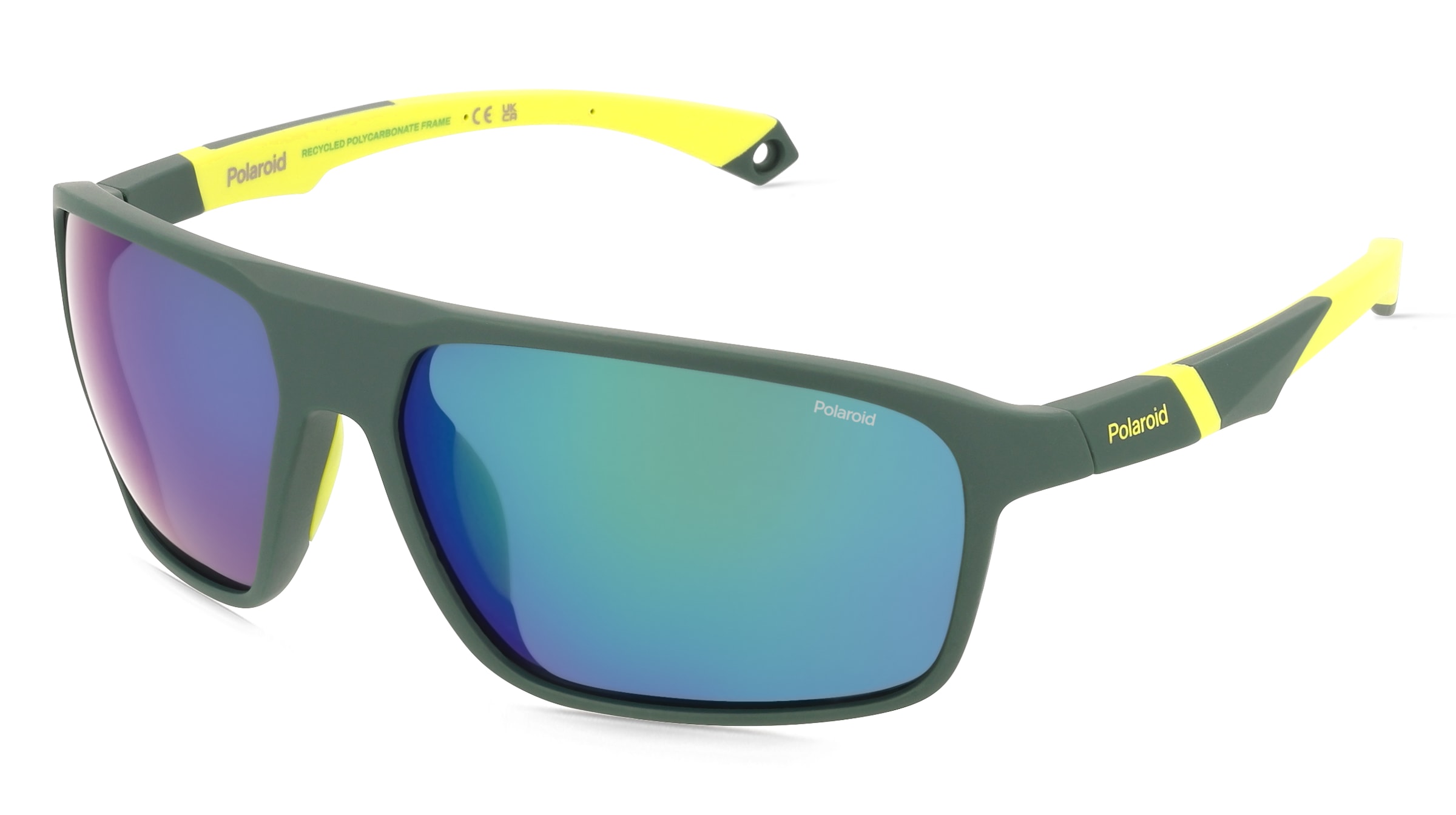 Polaroid PLD 7058/S Herren-Sonnenbrille Vollrand Eckig Kunststoff-Gestell, Grün