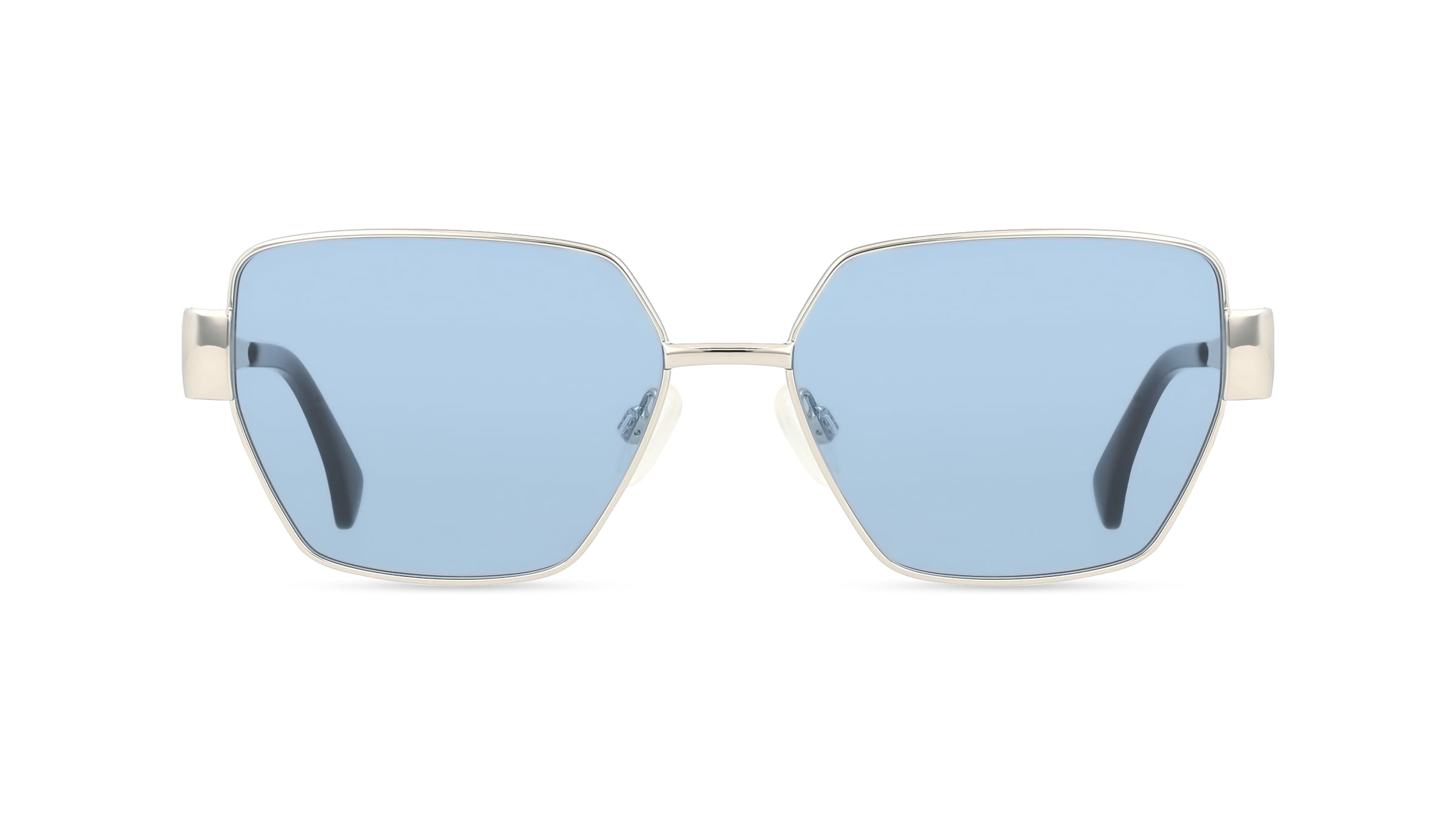 Fielmann BD 591 SUN FA VEGA Damen-Sonnenbrille Vollrand Mehreckig Edelstahl-Gestell, silber