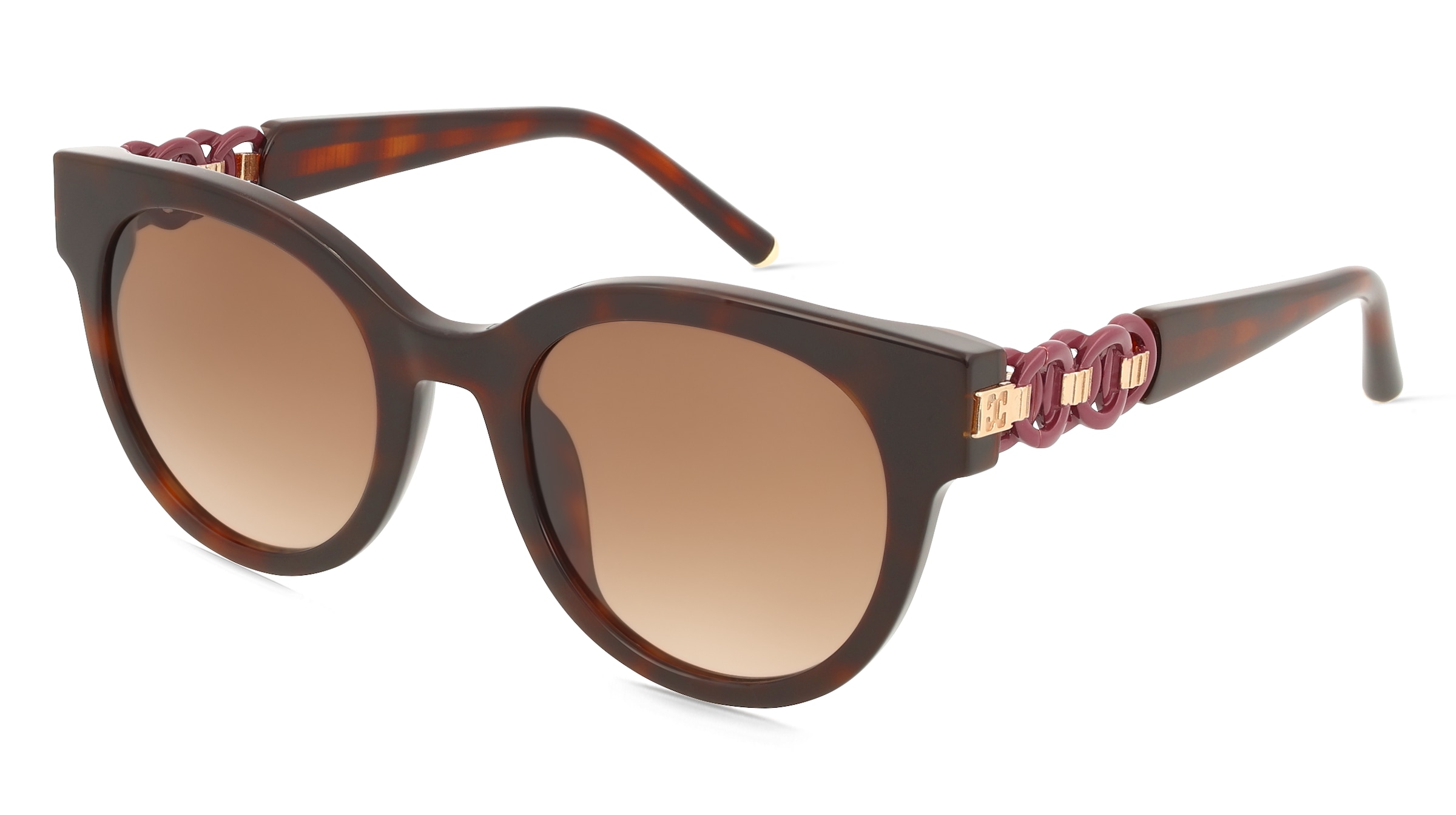Escada SESE63 Unisex-Sonnenbrille Vollrand Panto Acetat-Gestell, Havanna