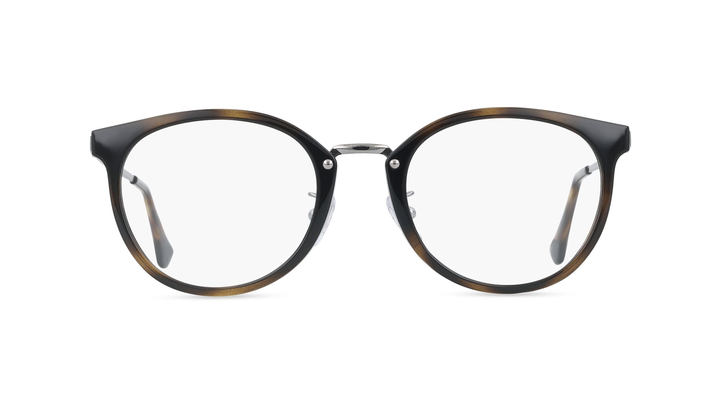 Ray-Ban RX7266D Unisex-Brille inkl. Gläser Vollrand Panto Kunststoff-Gestell 49/20/145, Havanna