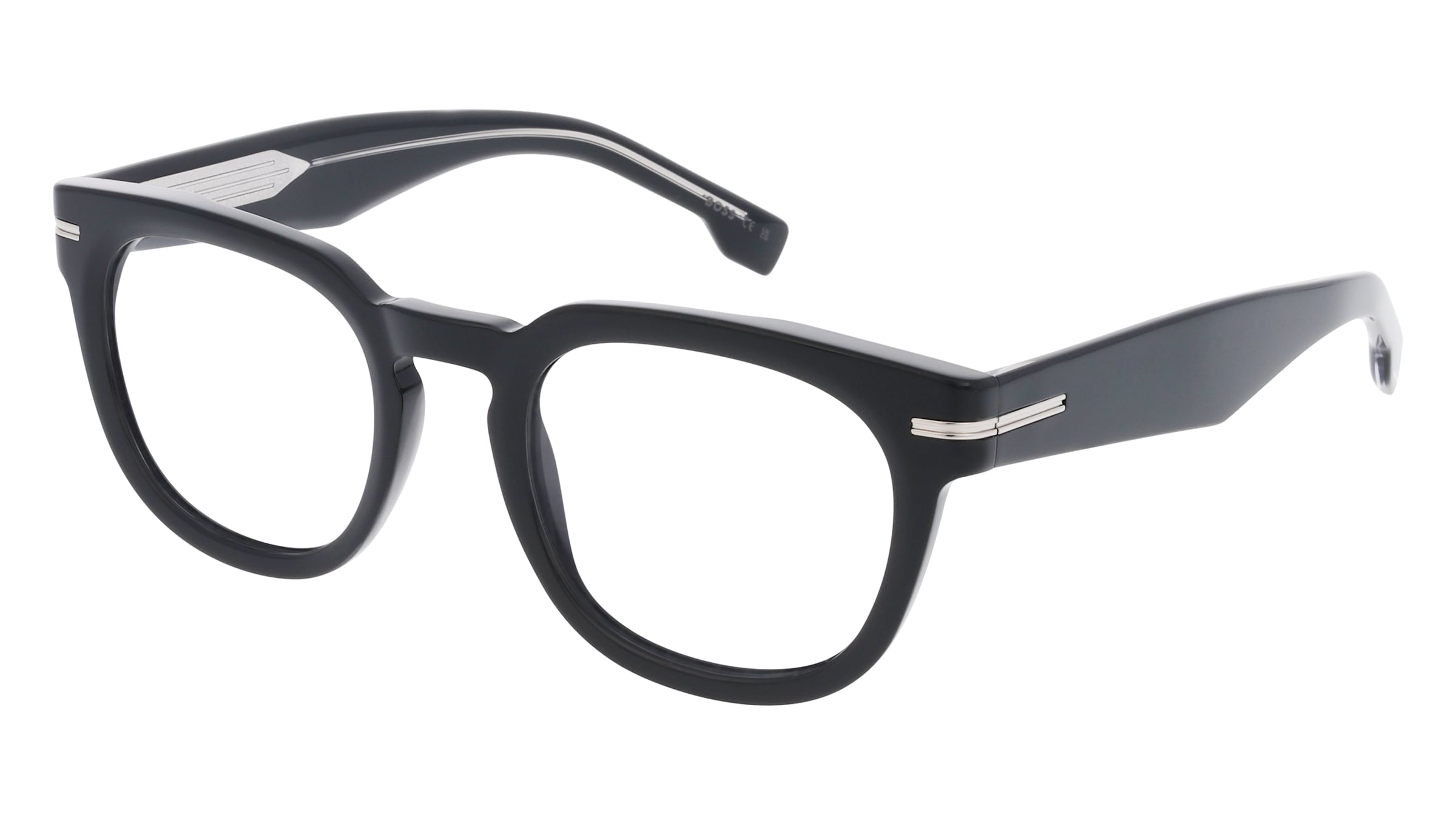Boss 1719 Unisex-Brille inkl. Gläser Vollrand Eckig Acetat-Gestell 50/22/150, Schwarz