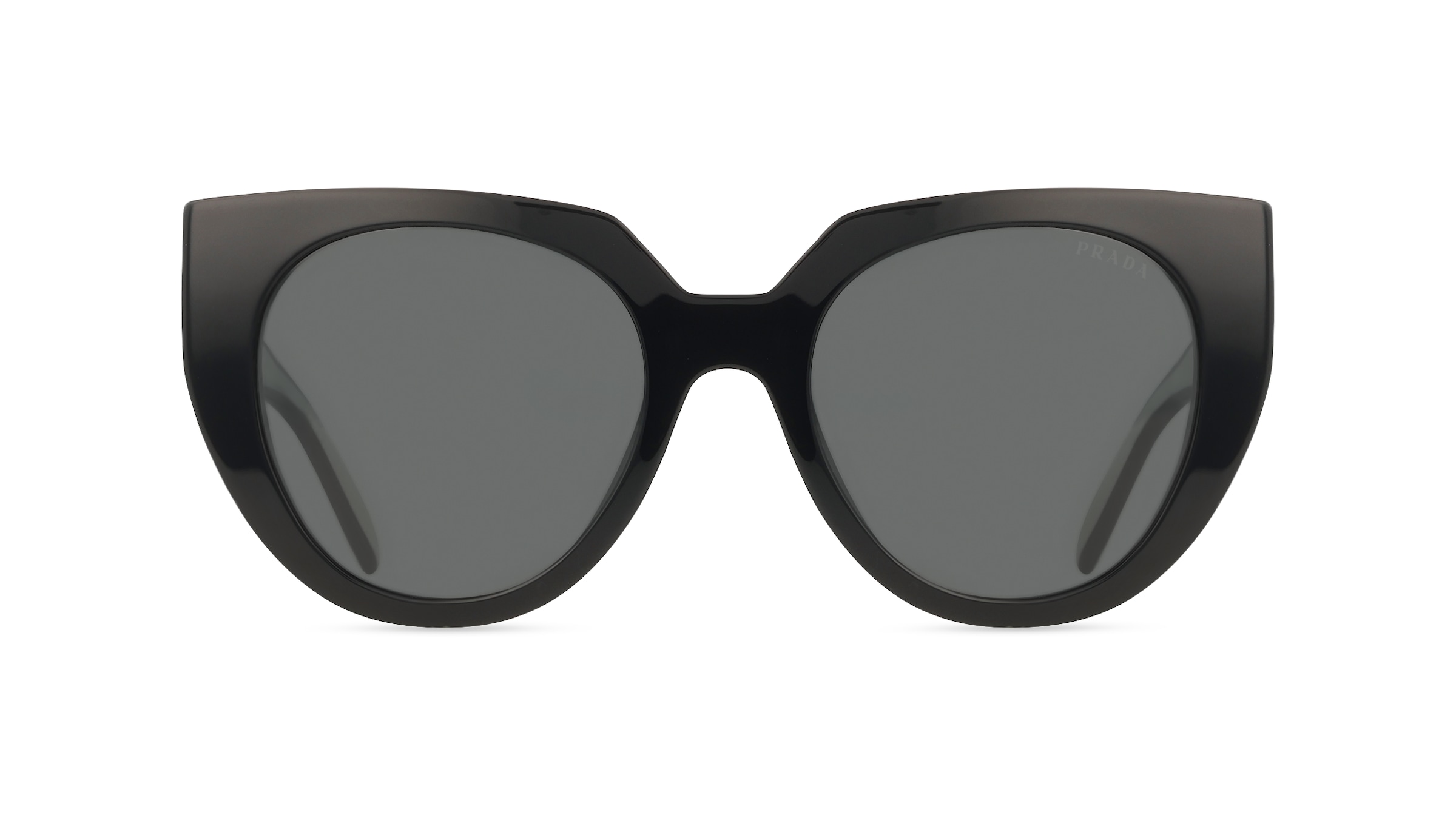 Prada PR14WS Damen-Sonnenbrille Vollrand Cateye Acetat-Gestell, schwarz