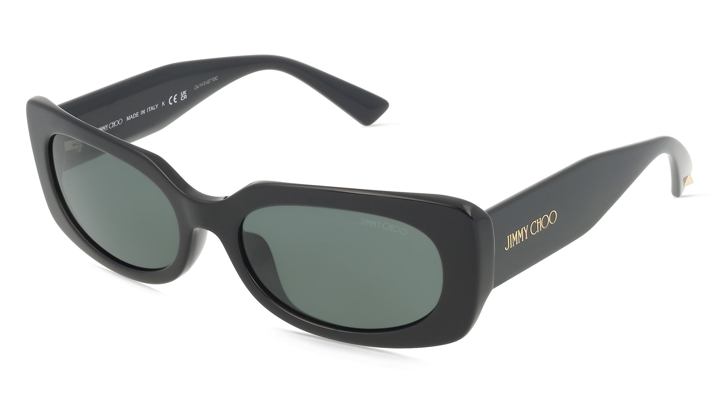 Jimmy Choo JC5029U Damen-Sonnenbrille Vollrand Quadratisch Acetat-Gestell, Schwarz