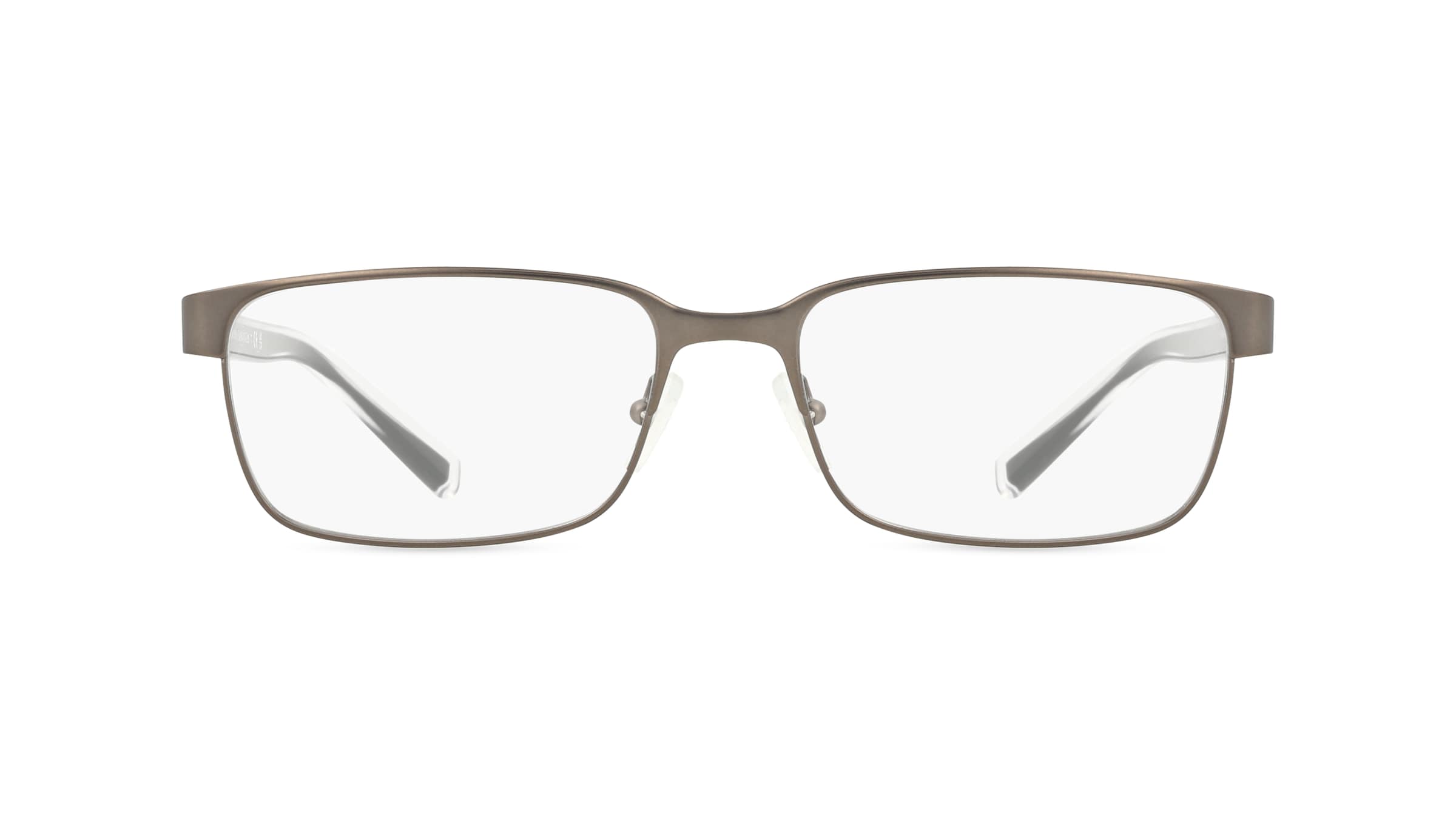 Armani Exchange AX1042 Herren-Brille inkl. Gläser Vollrand Rechteckig Metall-Gestell 56mm/18mm/140mm, grau