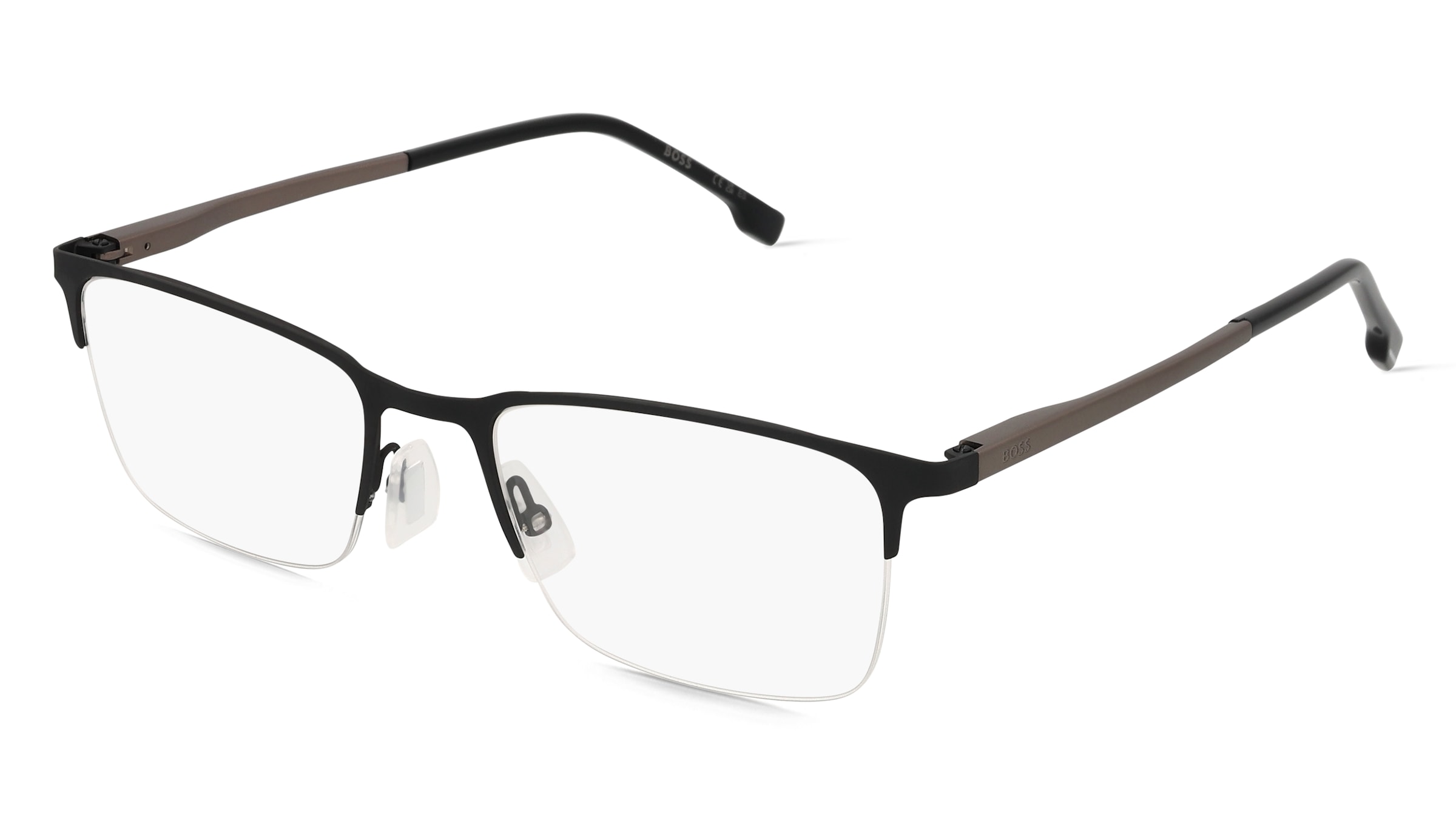 Boss 1187 Herren-Brille inkl. Gläser Vollrand Quadratisch Metall-Gestell 52/19/145, Schwarz