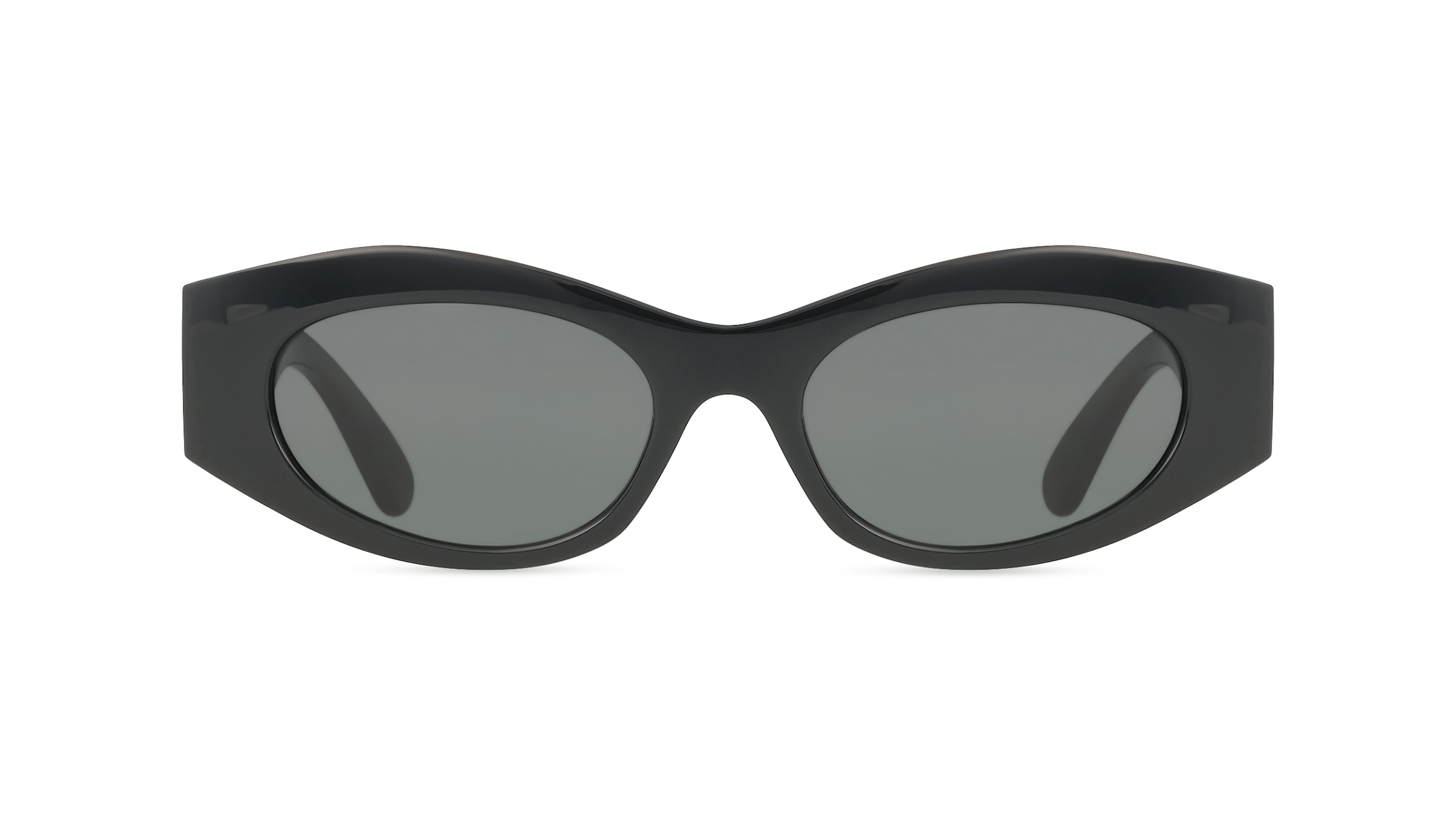 Versace VE4480U Damen-Sonnenbrille Vollrand Oval Kunststoff-Gestell, schwarz