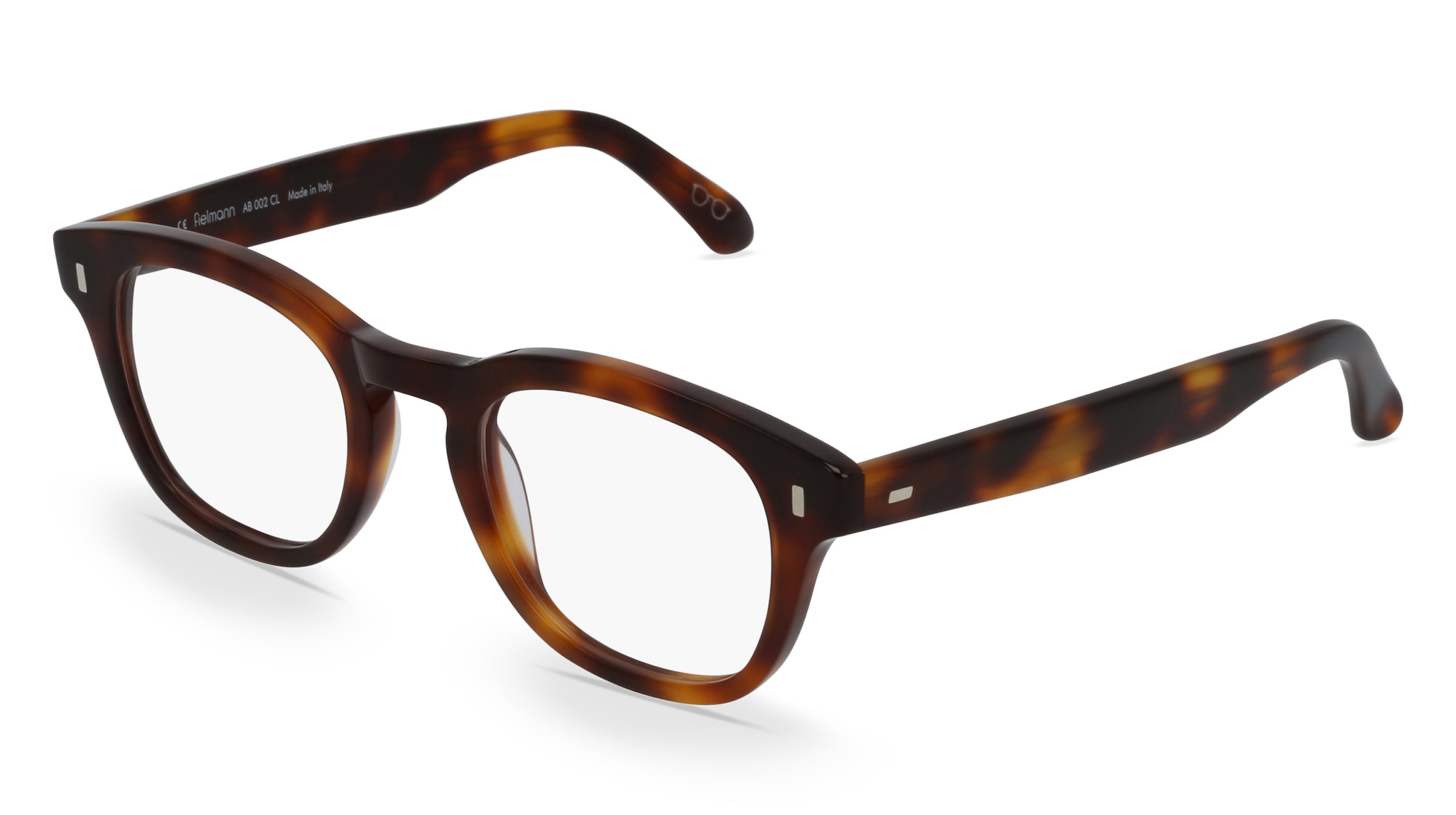 Fielmann AB 002 CL Herren-Brille inkl. Gläser Vollrand Quadratisch Acetat-Gestell 51/23/150, Havanna