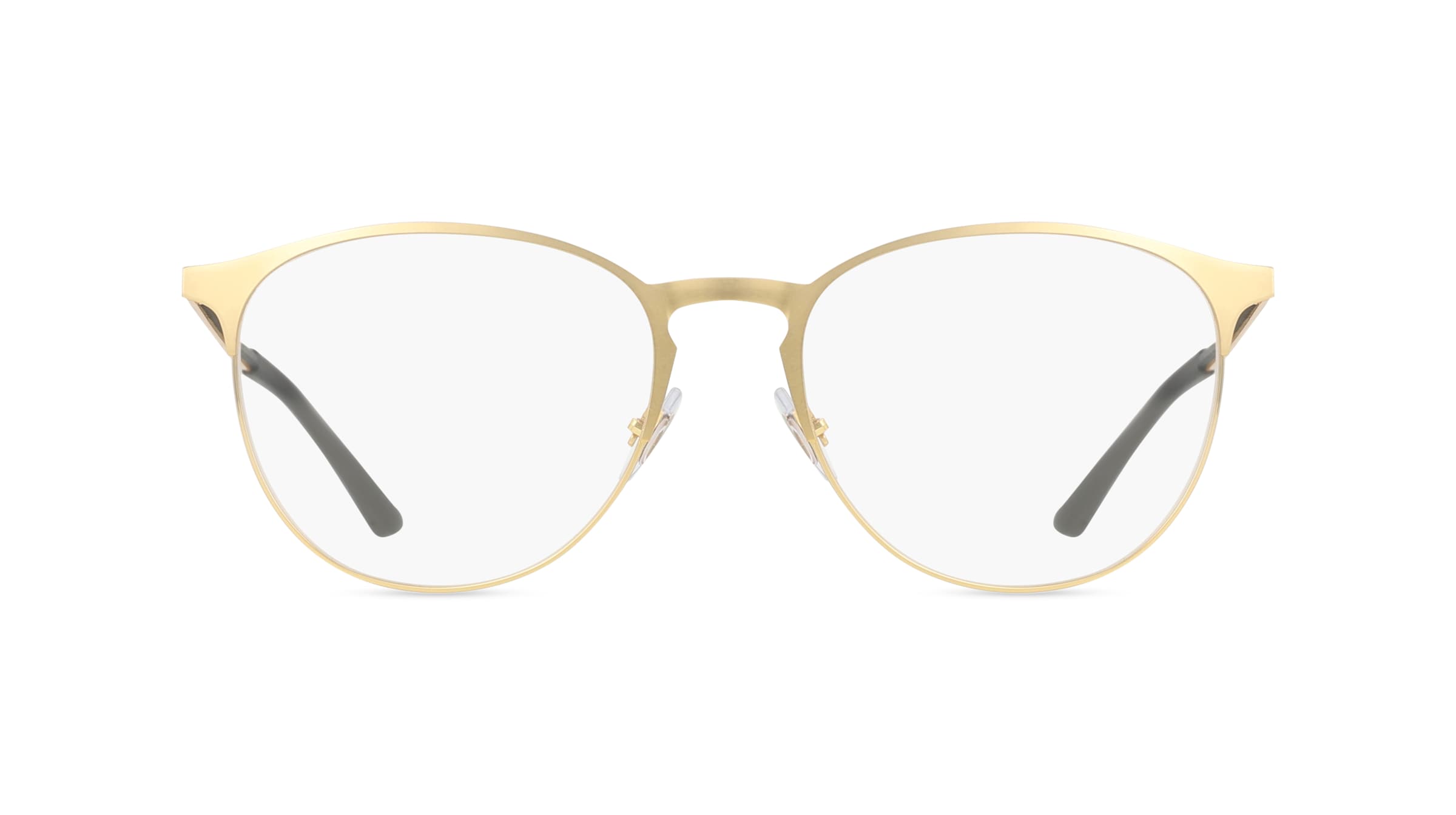 Ray-Ban RX6375 Unisex-Brille inkl. Gläser Vollrand Panto Metall-Gestell 53mm/18mm/145mm, gold