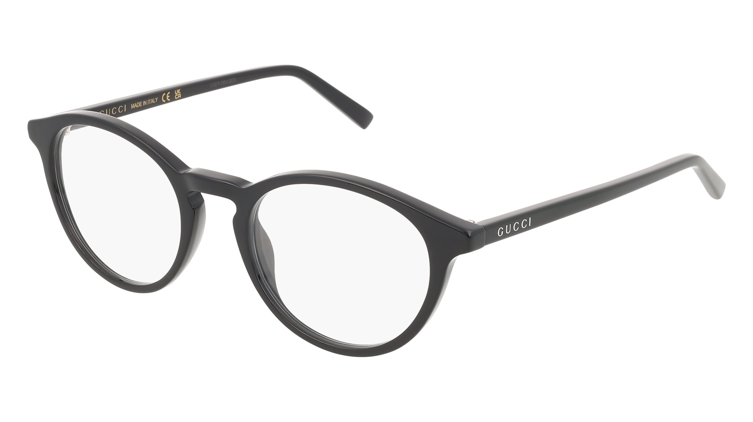 Gucci GG1998O Herren-Brille inkl. Gläser Vollrand Rund Acetat-Gestell 49/20/145, Schwarz