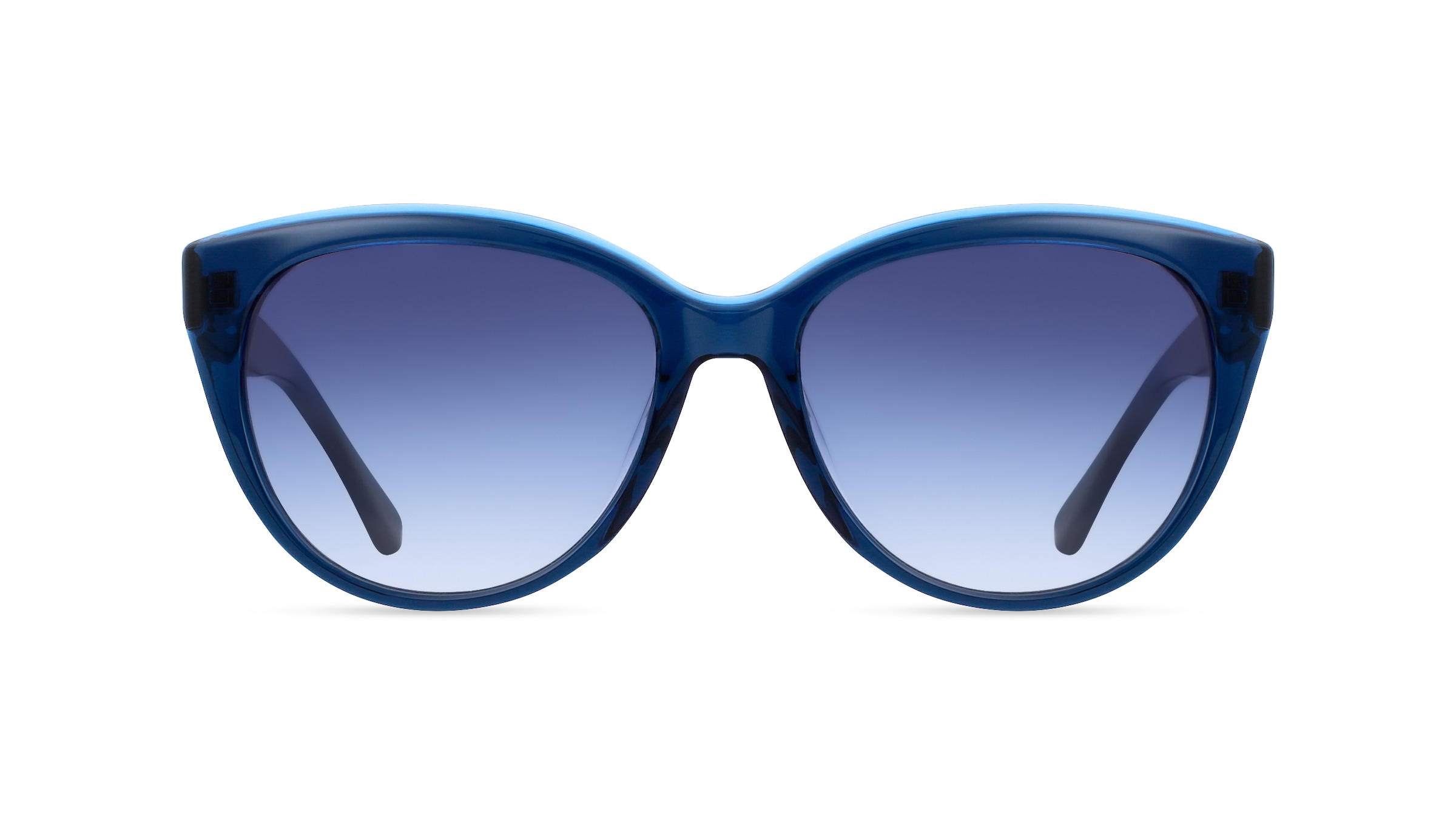 Calvin Klein CK22520S Damen-Sonnenbrille Vollrand Butterfly Kunststoff-Gestell, blau