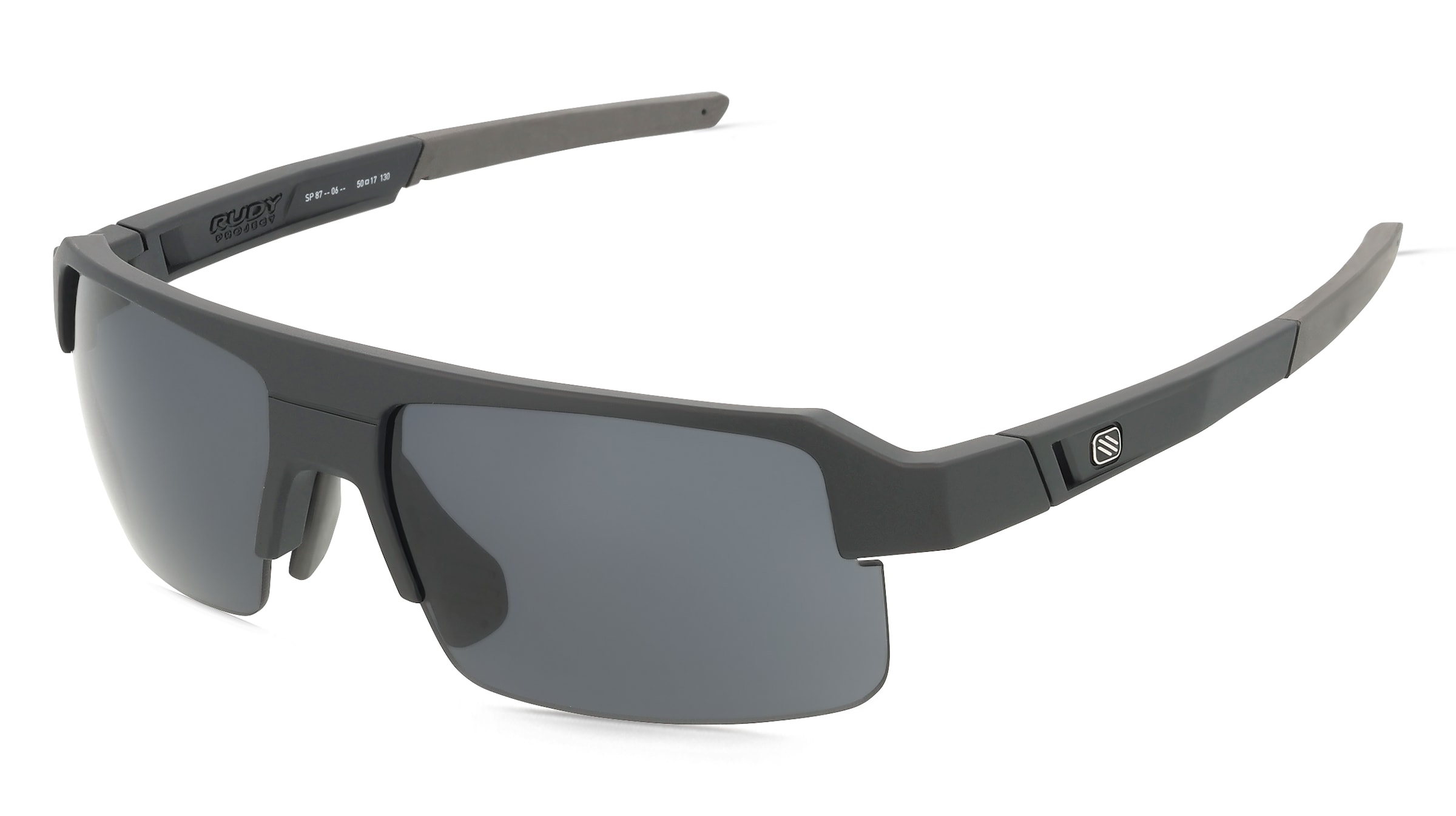 Rudy Project SP871006 SIRIUS Unisex-Sonnenbrille Halbrand Eckig Kunststoff-Gestell, Schwarz