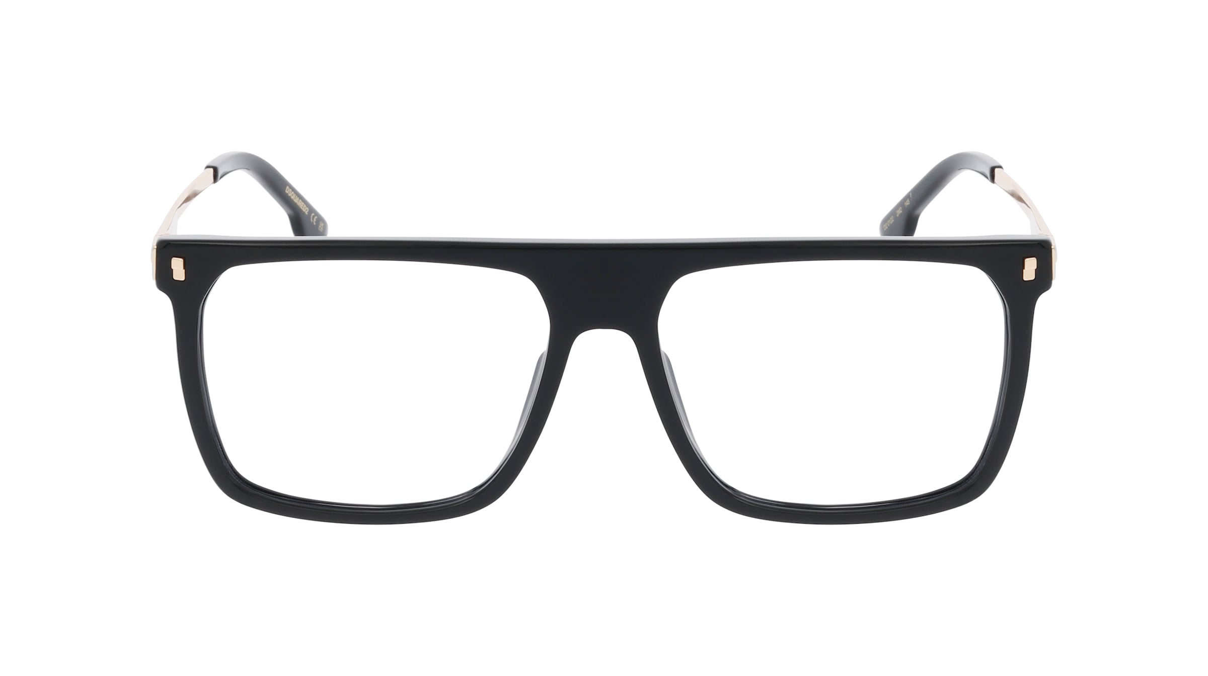 Dsquared2 D2 0122 Herren-Brille inkl. Gläser Vollrand Eckig Acetat-Gestell 56mm/15mm/145mm, schwarz