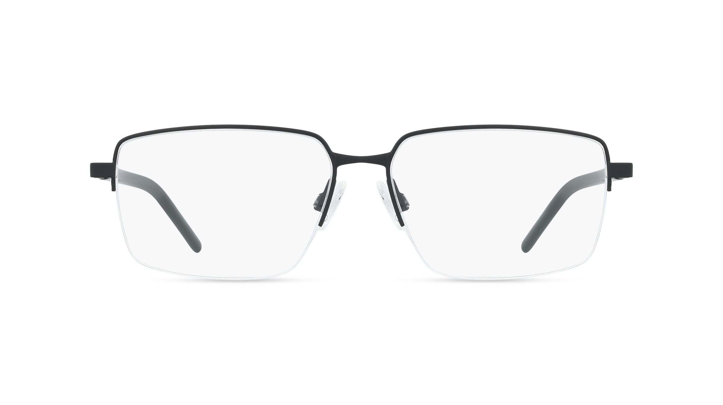 PUMA PU0538O Herren-Brille inkl. Gläser Halbrand Eckig Metall-Gestell 59/17/145, schwarz
