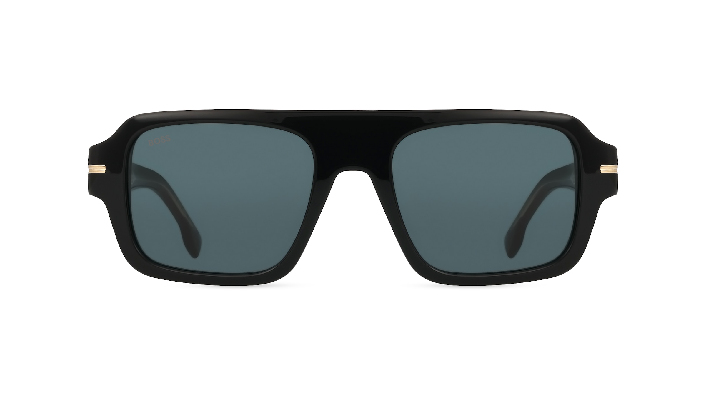 Boss 1595/S Herren-Sonnenbrille Vollrand Eckig Acetat-Gestell, schwarz