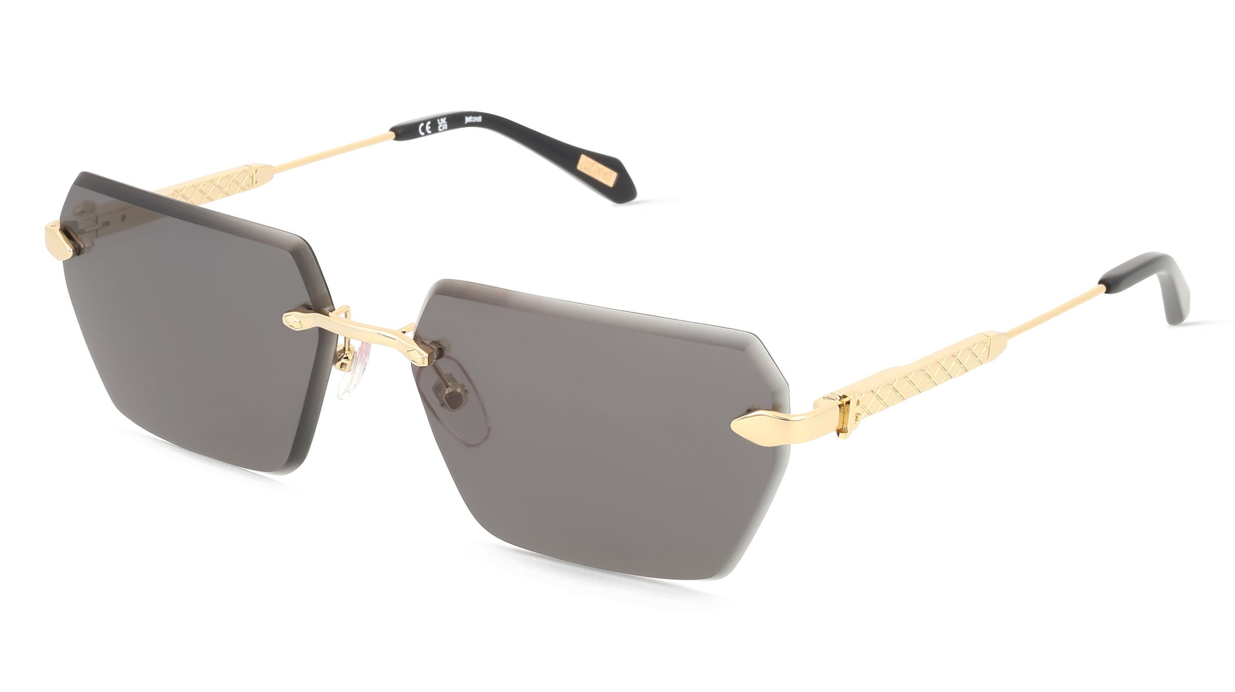 Just Cavalli SJC110 Unisex-Sonnenbrille Vollrand Quadratisch Metall-Gestell, Gold