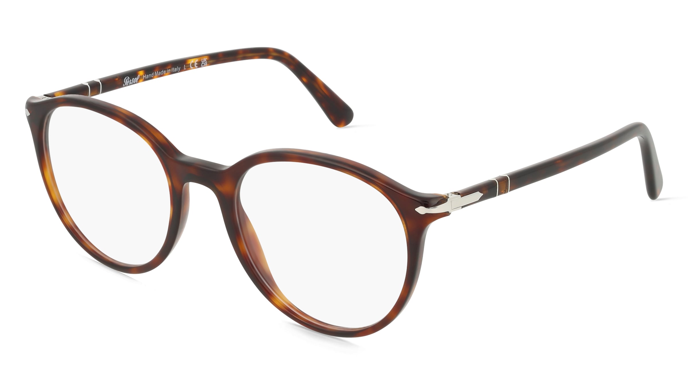 Persol 0PO3353V Unisex-Brille inkl. Gläser Vollrand Panto Acetat-Gestell 51/20/145, Havanna