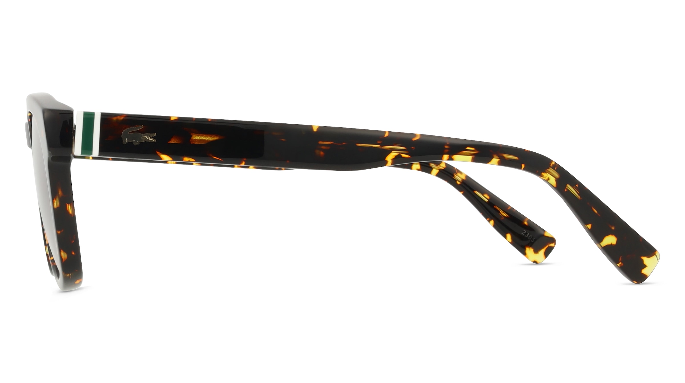 Thumbnail - Lacoste L6015S Unisex-Sonnenbrille Vollrand Quadratisch Kunststoff-Gestell, braun