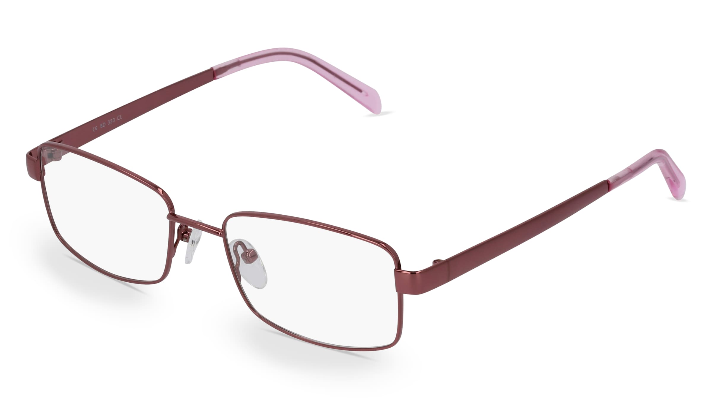Fielmann BD 333 CL Damen-Brille inkl. Gläser Vollrand Quadratisch Metall-Gestell 51/18/130, Pink