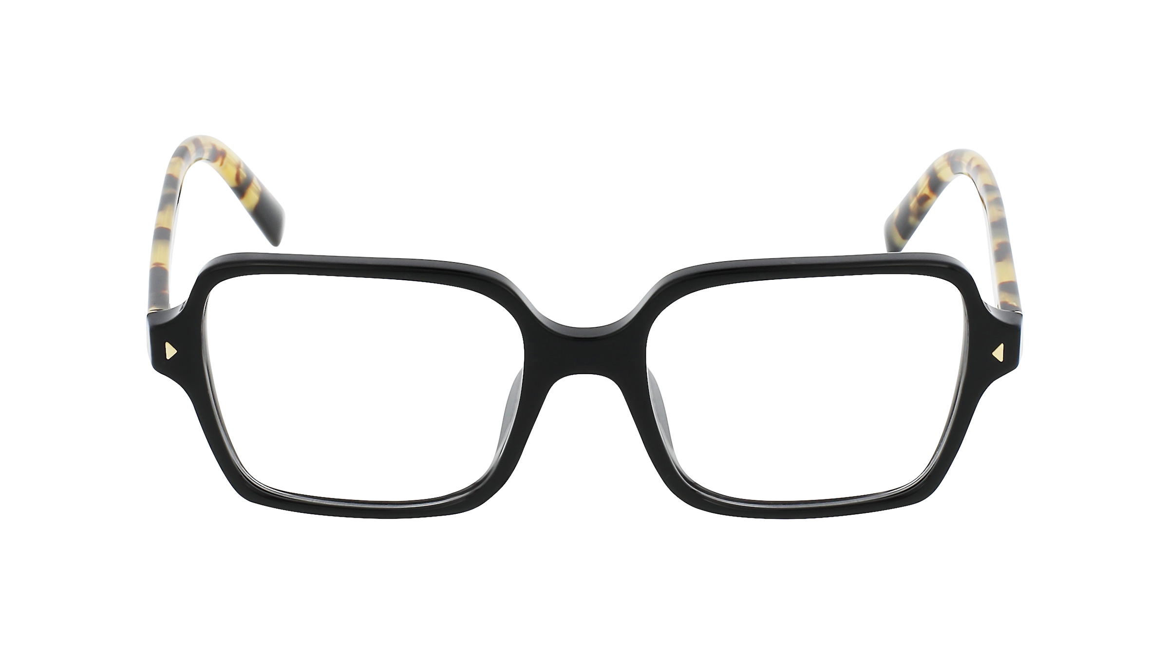 Prada PRA02V Damen-Brille inkl. Gläser Vollrand Pilot Acetat-Gestell 53mm/17mm/145mm, schwarz