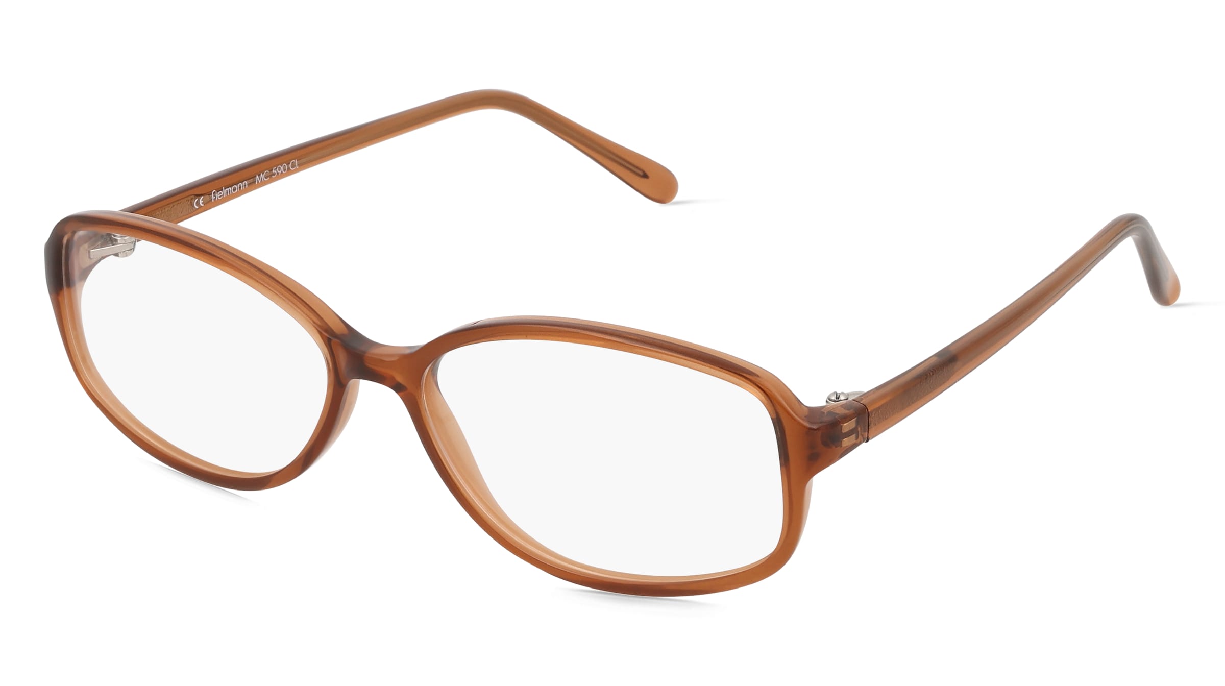 Fielmann MC 590 CL Damen-Brille inkl. Gläser Vollrand Quadratisch Propionat-Gestell 52/14/130, Braun