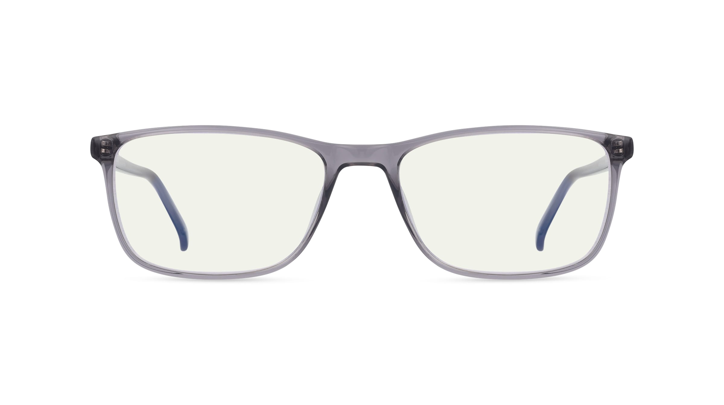 Fielmann ABC 063 BL Herren-Blaulichtfilterbrille ohne Sehstärke Vollrand Eckig Acetat-Gestell, grau