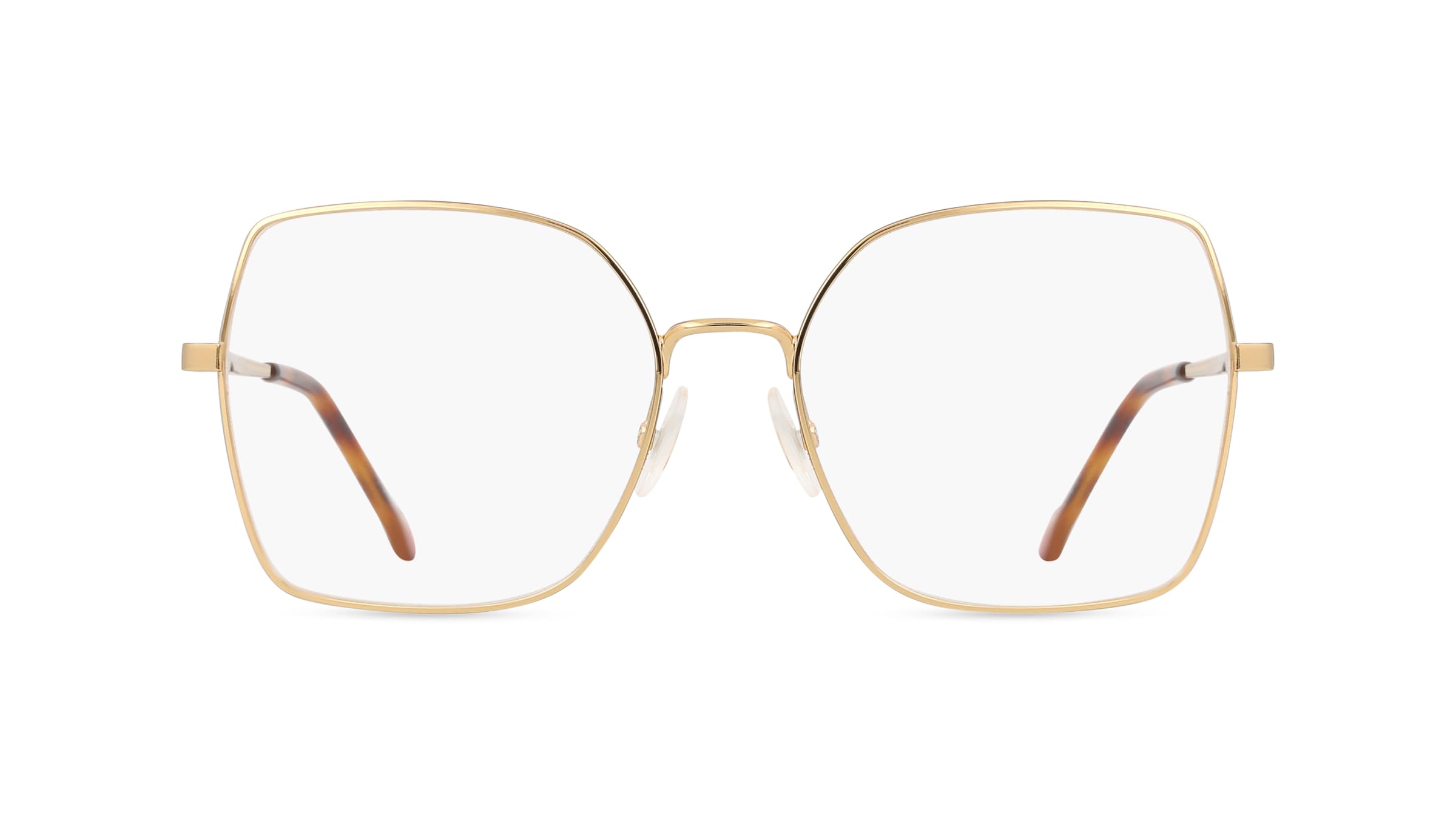 Carolina Herrera HER 0206 Damen-Brille inkl. Gläser Vollrand Eckig Metall-Gestell 55mm/18mm/145mm, gold