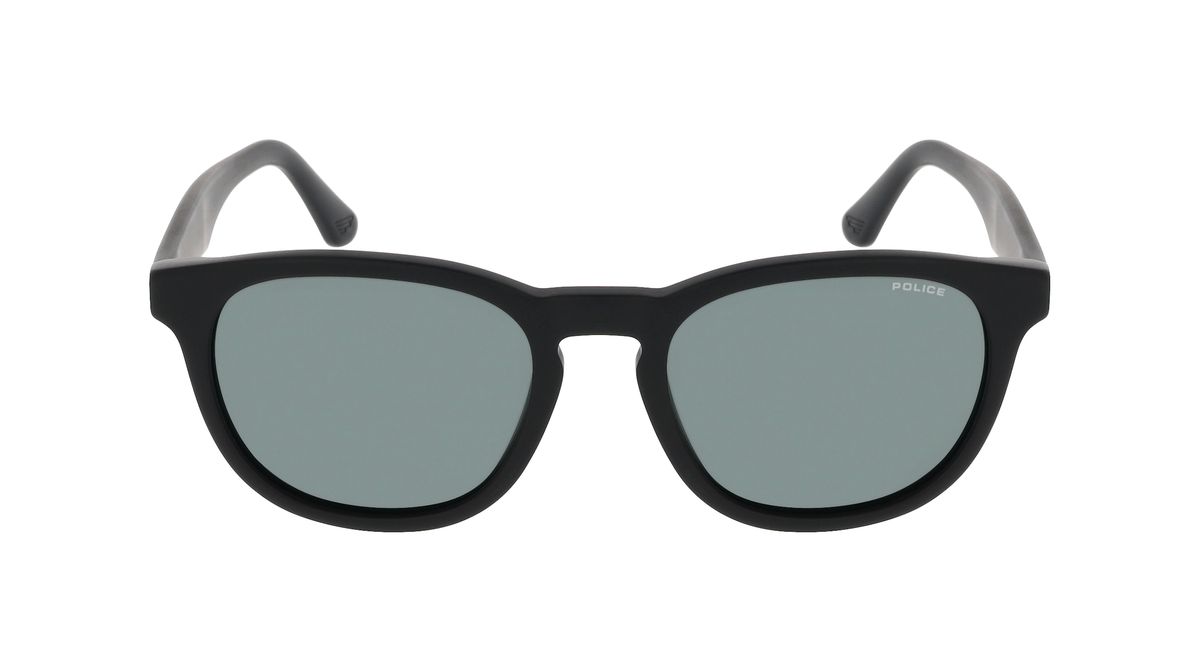 Police SPLP22E Herren-Sonnenbrille Vollrand Panto Kunststoff-Gestell, schwarz