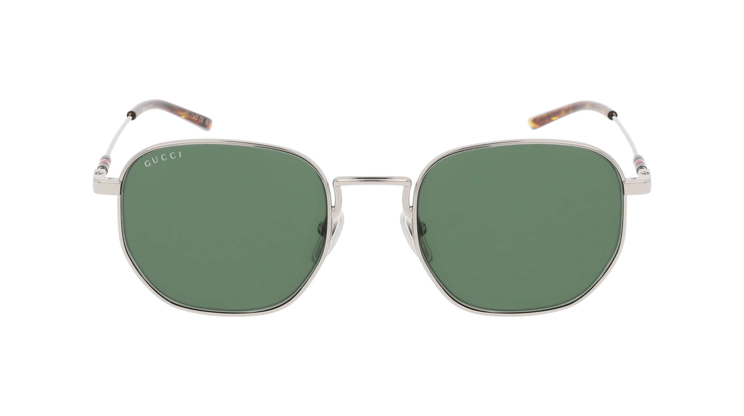 Gucci GG2095S Herren-Sonnenbrille Vollrand Rund Metall-Gestell, Silber