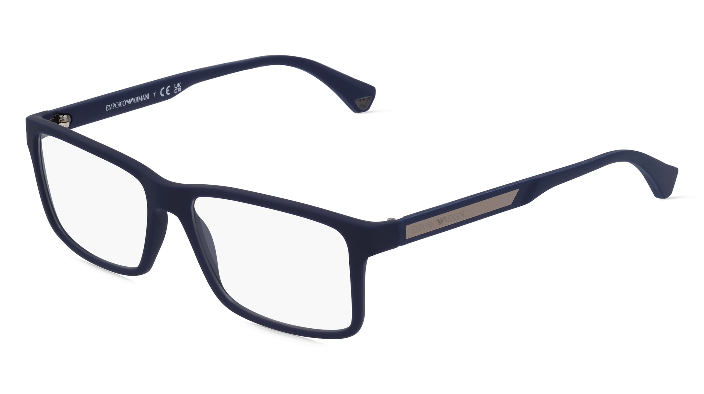 Emporio Armani EA3038 Herren-Brille inkl. Gläser Vollrand Quadratisch Kunststoff-Gestell 56/16/140, Blau