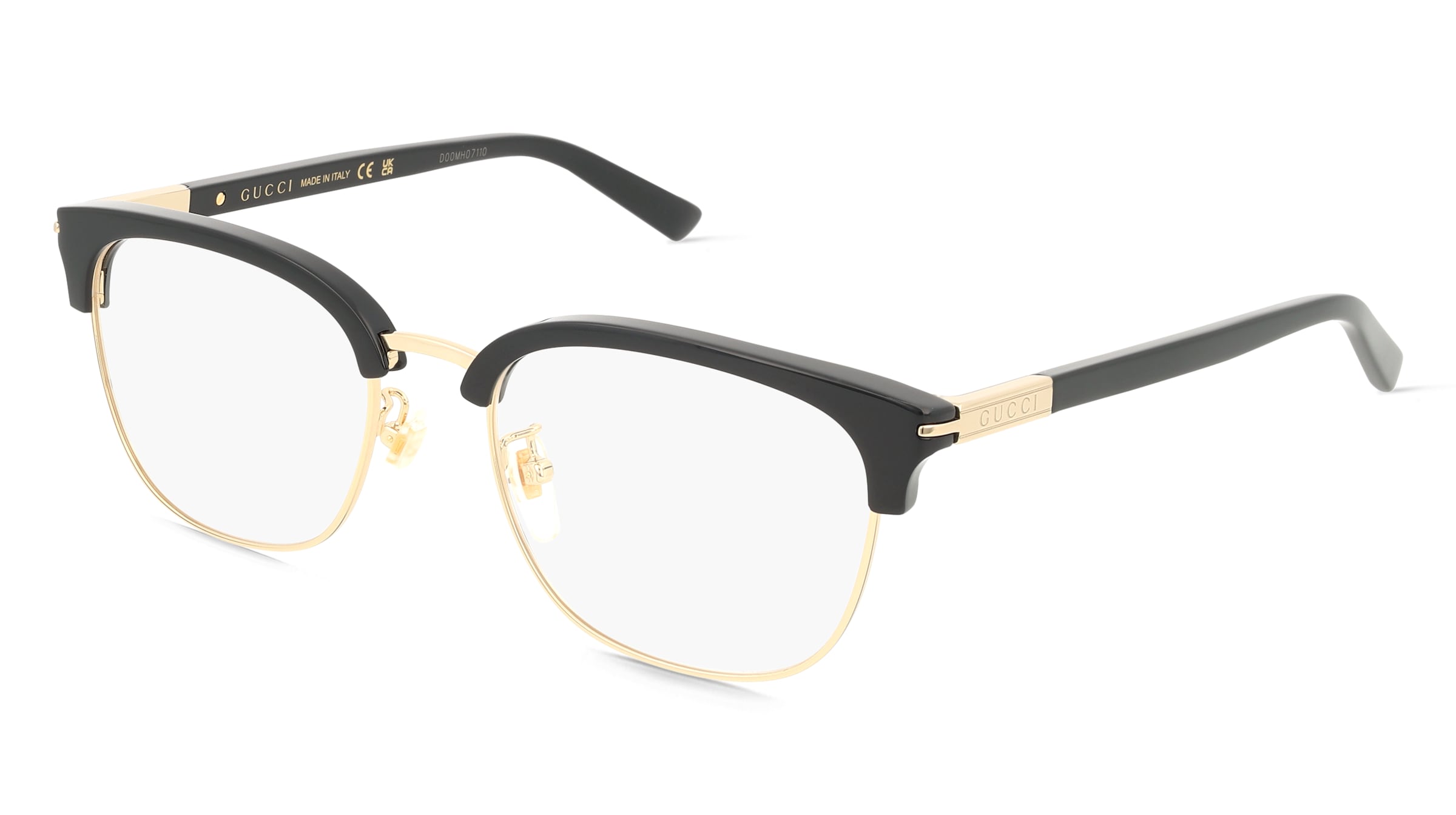Gucci GG1901OA Herren-Brille inkl. Gläser Vollrand Rund Acetat-Gestell 54/19/145, Schwarz