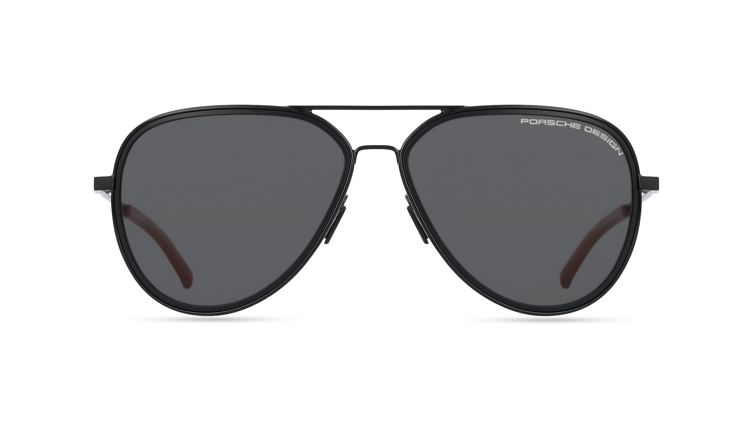 Porsche Design 8691 Herren-Sonnenbrille Vollrand Pilot Metall-Gestell, schwarz