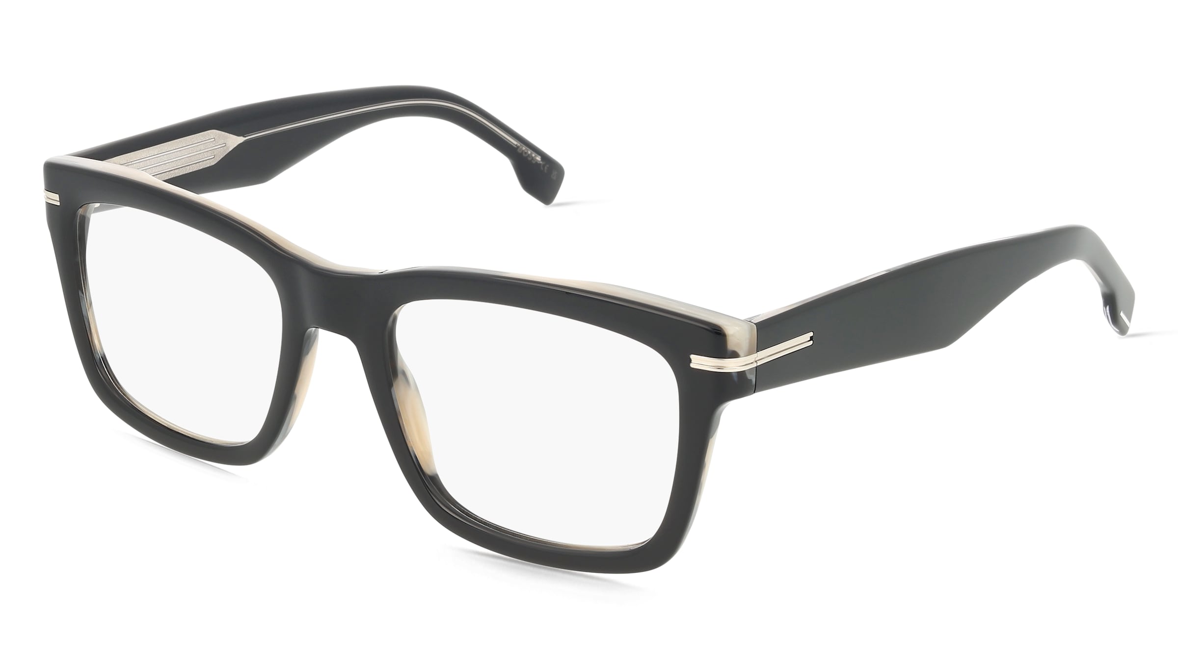 Boss 1720 Herren-Brille inkl. Gläser Vollrand Eckig Acetat-Gestell 53/20/150, Schwarz