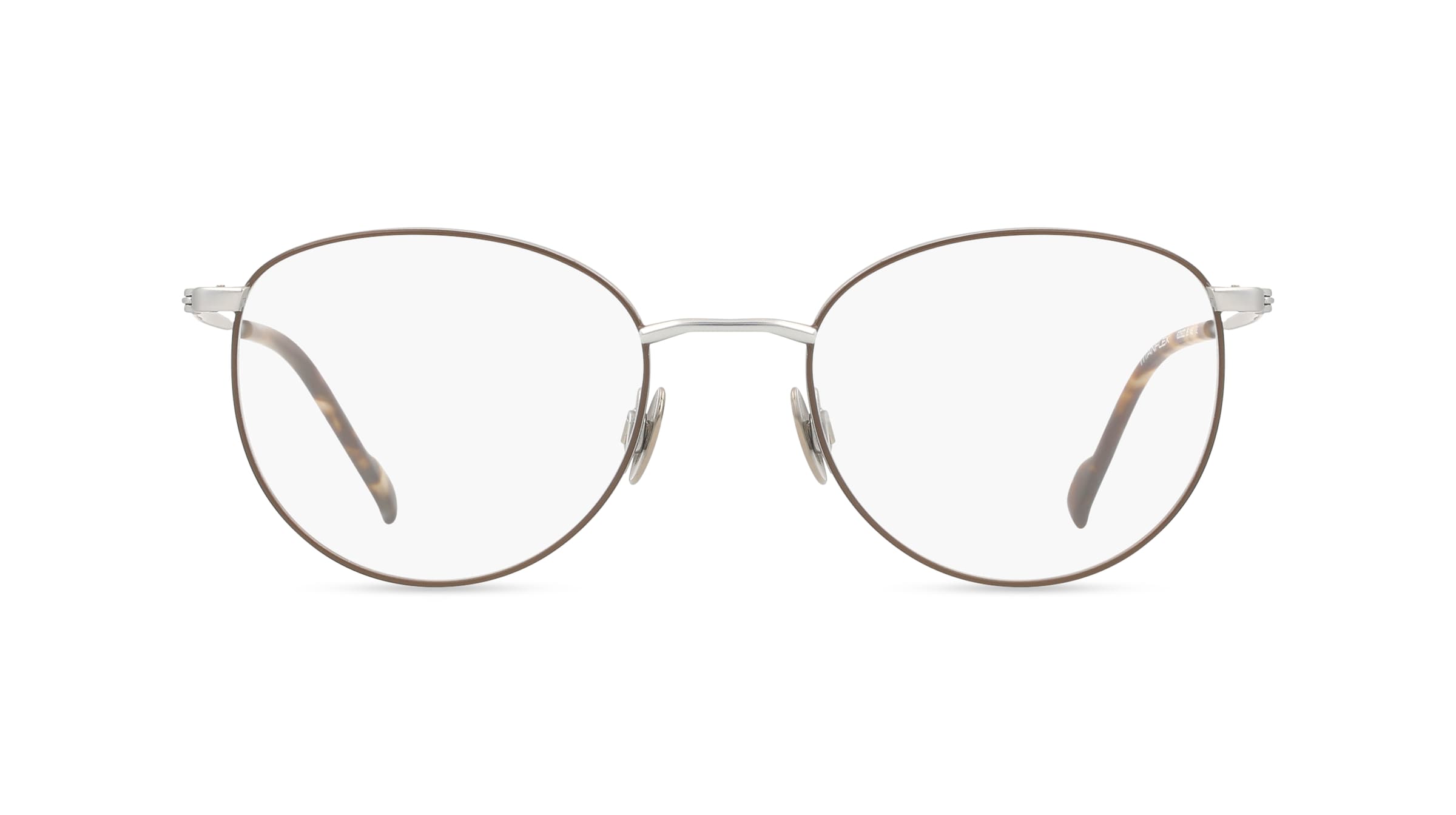 Titanflex 820822 Herren-Brille inkl. Gläser Vollrand Panto Titan-Gestell 50mm/21mm/145mm, Grau