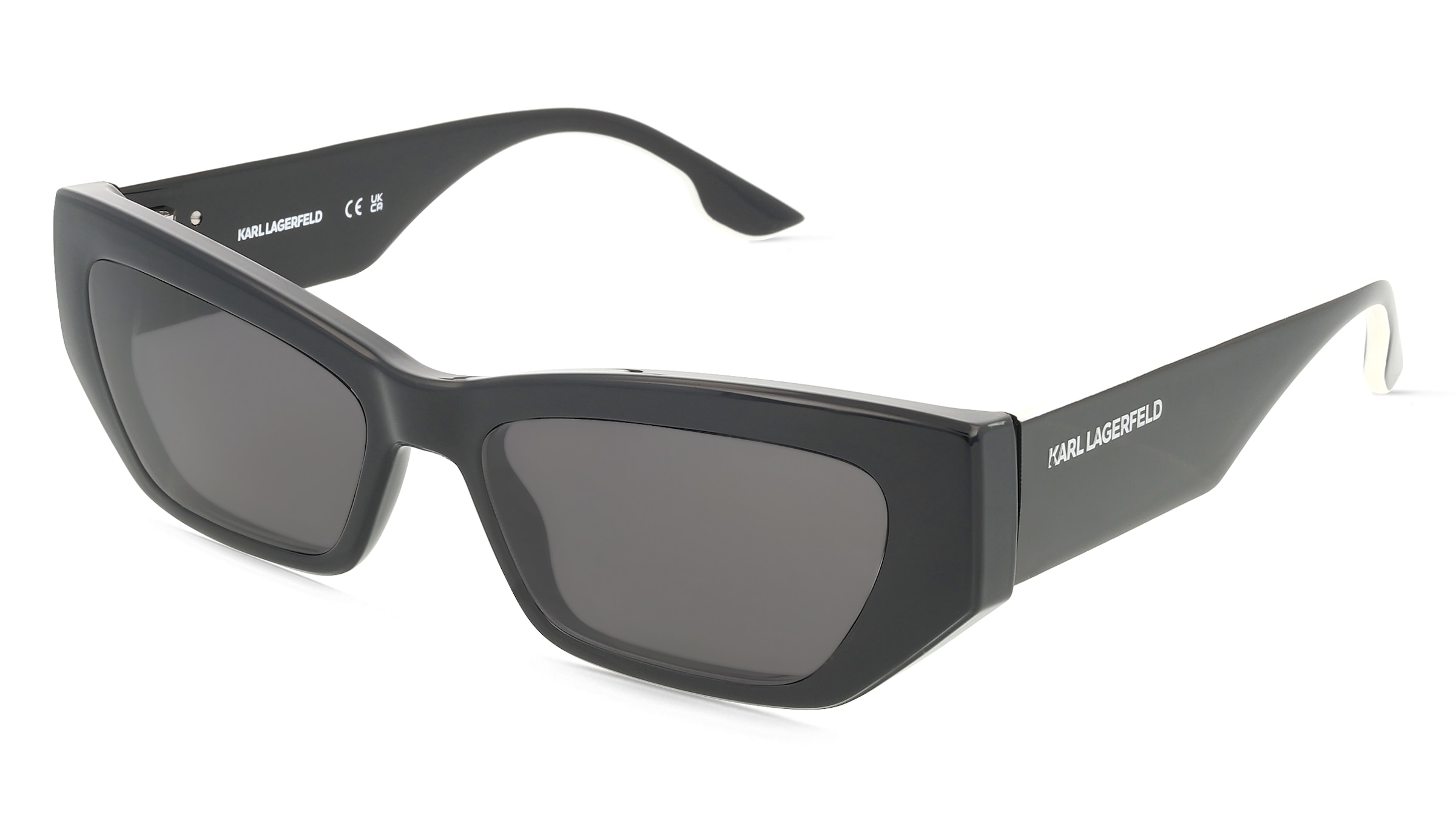 Karl Lagerfeld KL6160S Unisex-Sonnenbrille Vollrand Quadratisch Kunststoff-Gestell, Schwarz