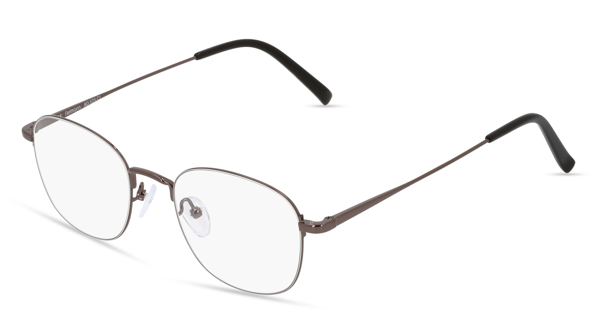Fielmann BD 525 CL Herren-Brille inkl. Gläser Vollrand Quadratisch Metall-Gestell 51/20/150, Grau