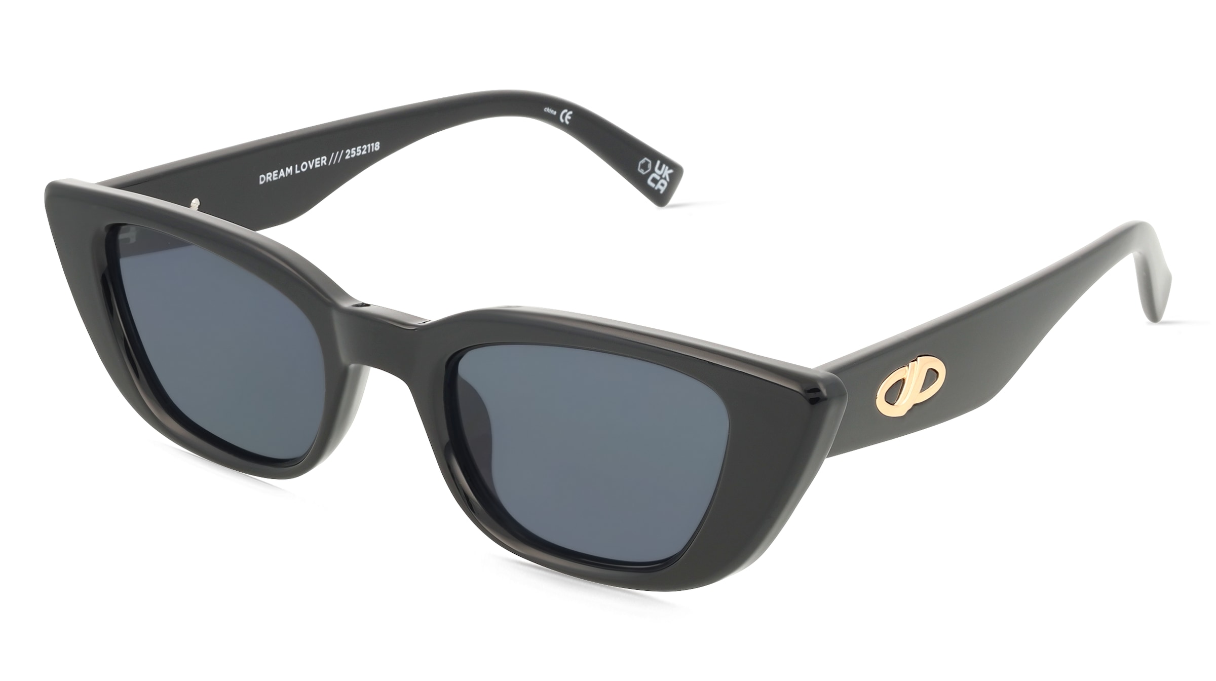 Le Specs DREAM LOVER Damen-Sonnenbrille Vollrand Cat Eye Kunststoff-Gestell, Schwarz