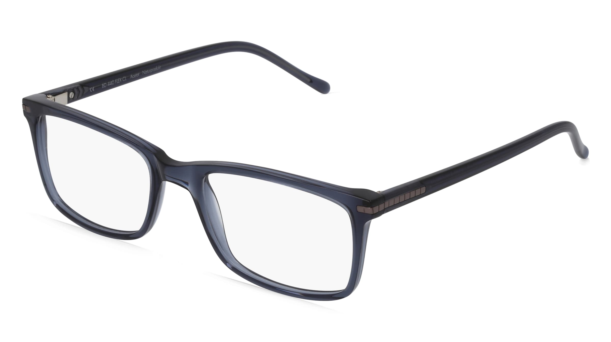 Fielmann BD 440 FLEX CL Herren-Brille inkl. Gläser Vollrand Quadratisch Acetat-Gestell 53/19/140, Blau