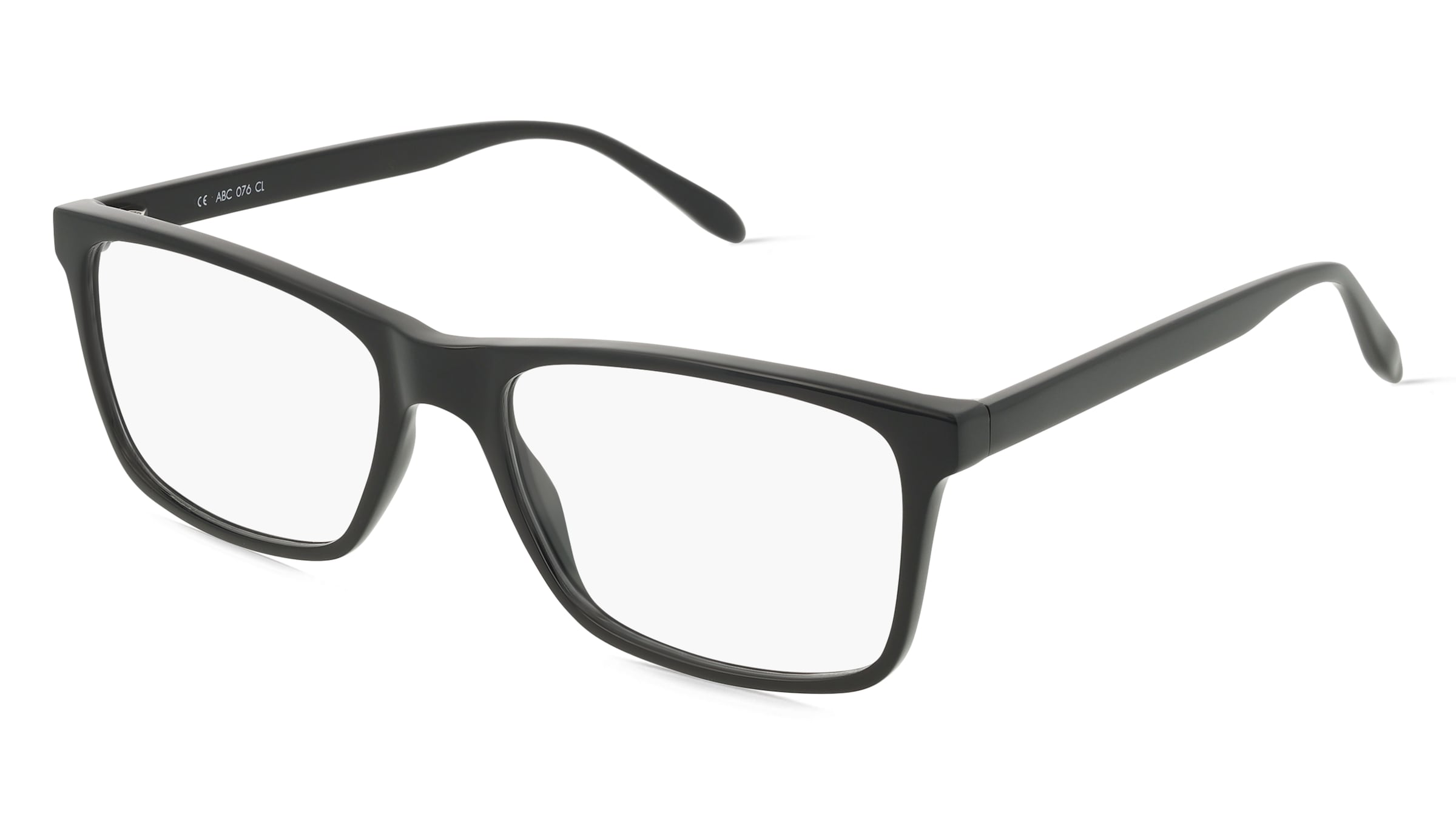Fielmann ABC 076 CL Herren-Brille inkl. Gläser Vollrand Quadratisch Acetat-Gestell 55/17/145, Schwarz