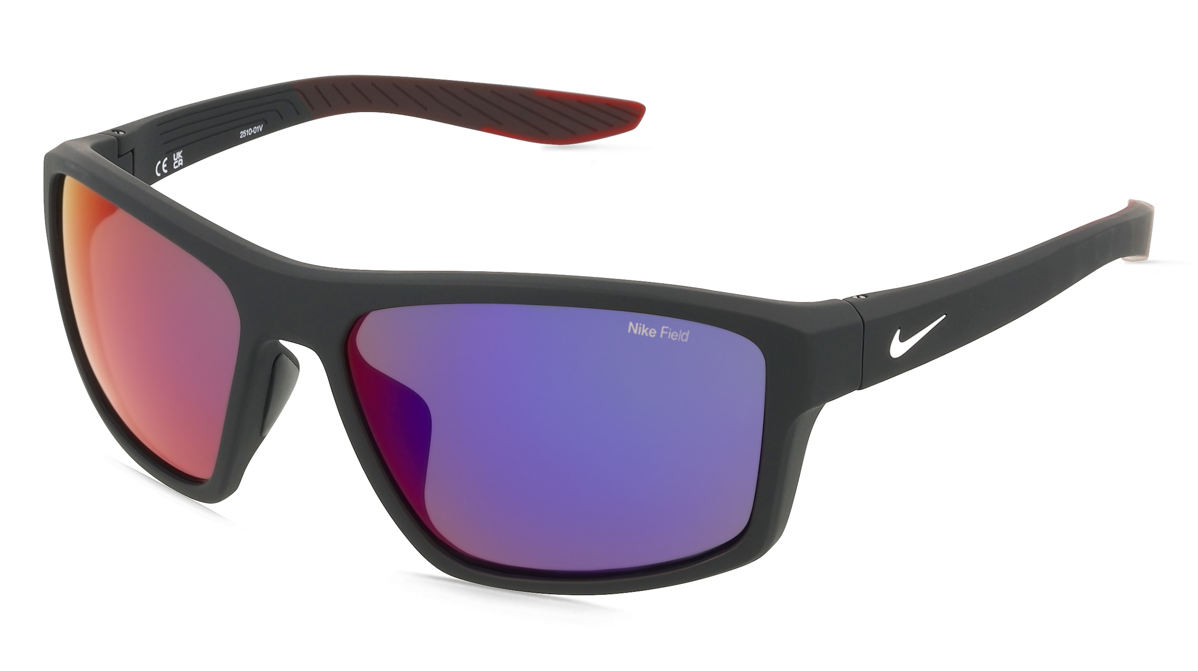 Nike NKIU4877XNN BRAZEN FURY E NN Herren-Sonnenbrille Vollrand Eckig Kunststoff-Gestell, Schwarz