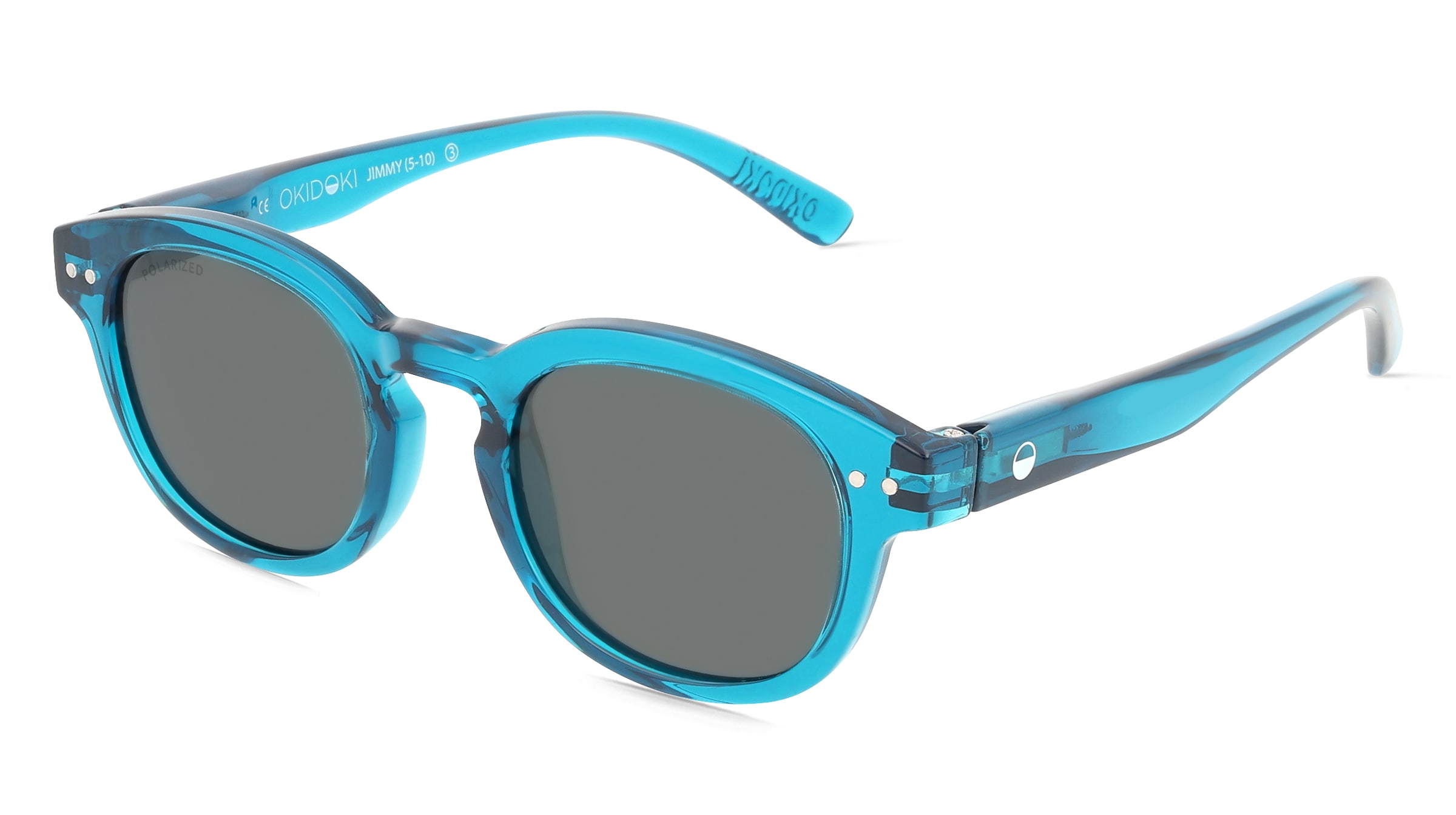 OKIDOKI JIMMY SUN JUNIOR (5-10) Kinder-Sonnenbrille Vollrand Panto Kunststoff-Gestell, Blau