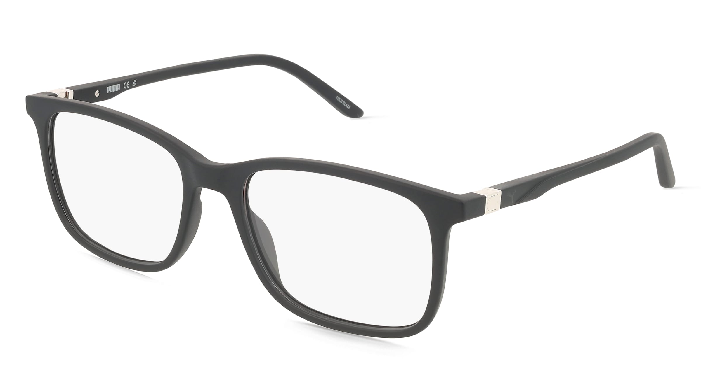 Puma PU0492O Herren-Brille inkl. Gläser Vollrand Eckig Kunststoff-Gestell 55/18/145, Schwarz