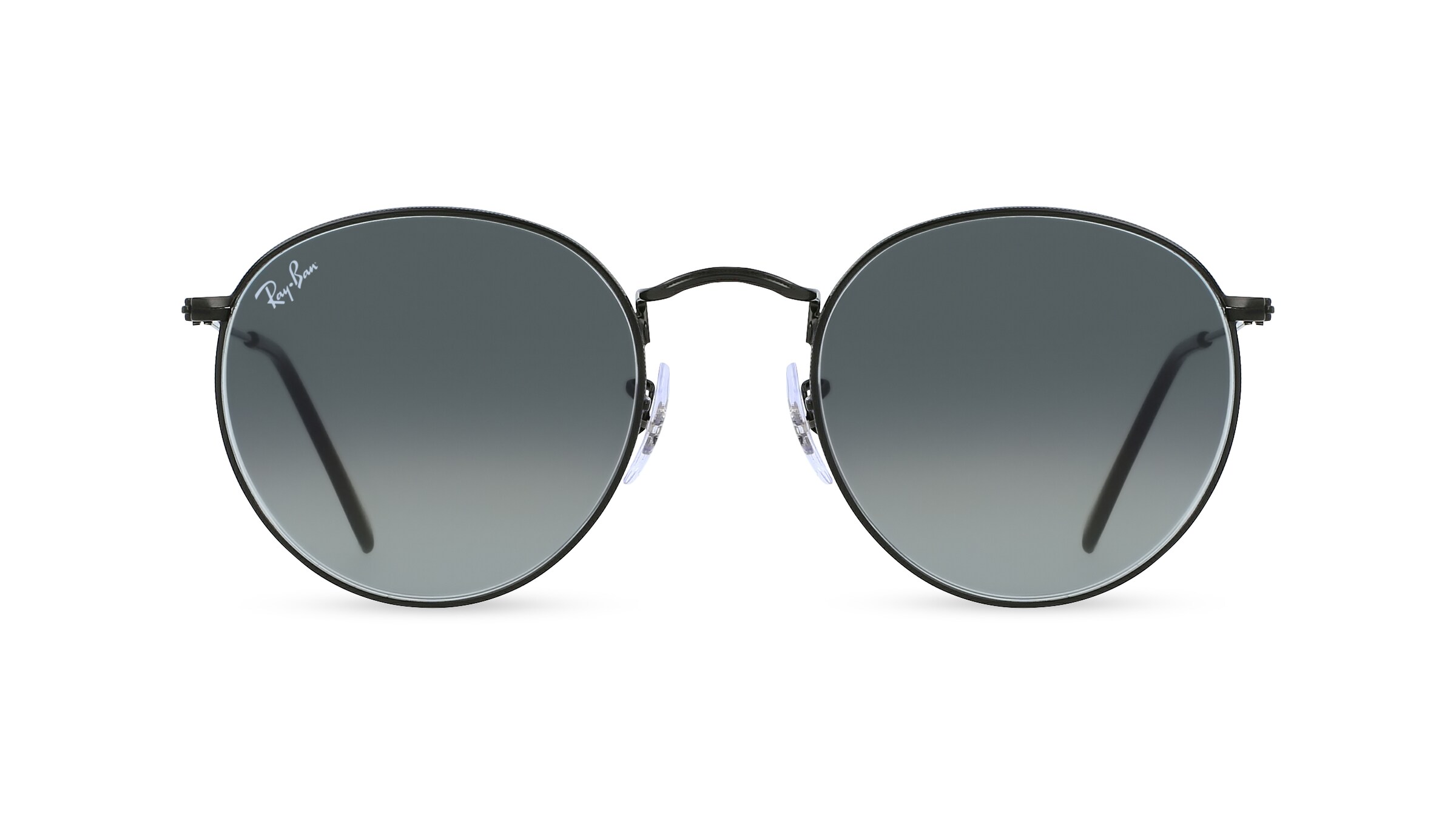 Ray-Ban RB 3447N ROUND METAL Unisex-Sonnenbrille Vollrand Rund Metall-Gestell, schwarz