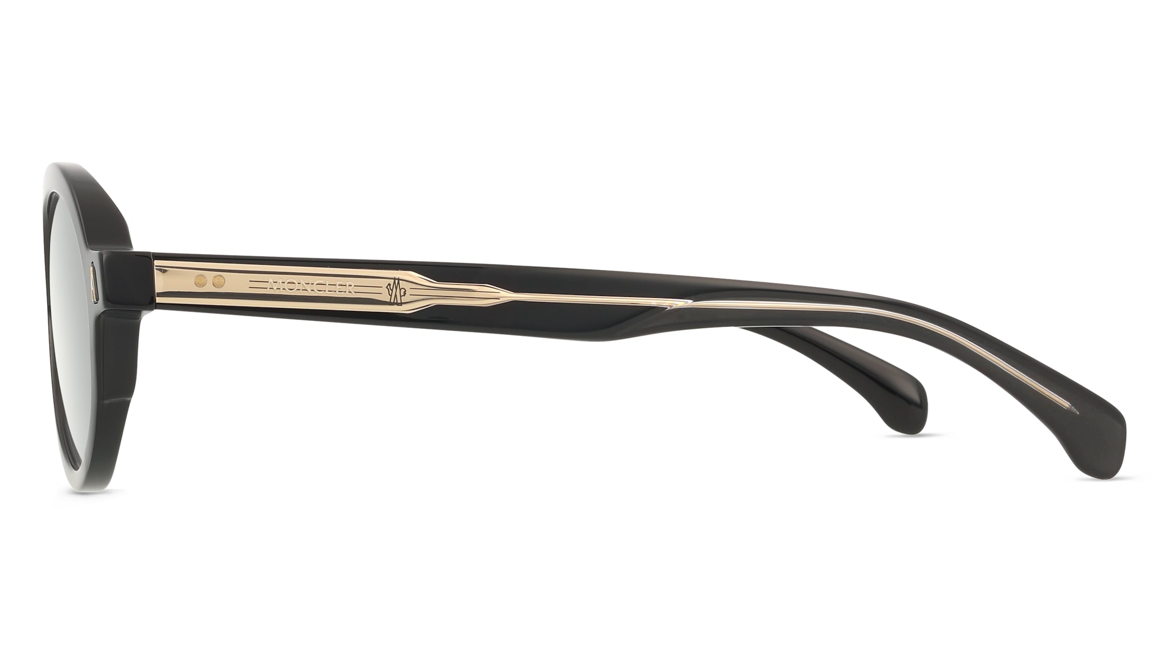 Thumbnail - Moncler ME2005 Unisex-Brille inkl. Gläser Vollrand Rund Acetat-Gestell 49/21/145, schwarz