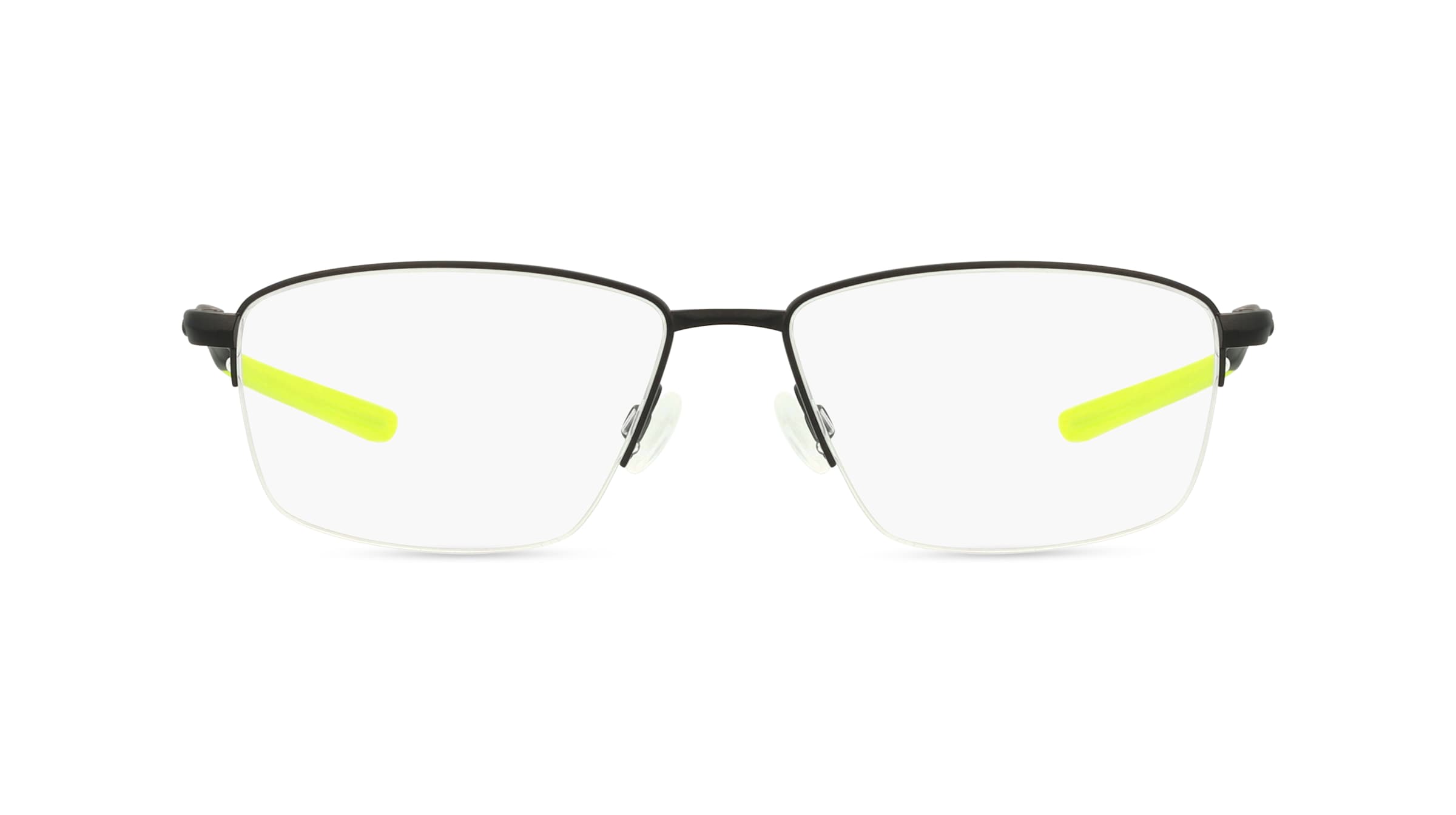 Nike 6045 Unisex-Brille inkl. Gläser Halbrand Rechteckig Metall-Gestell 56mm/17mm/145mm, schwarz